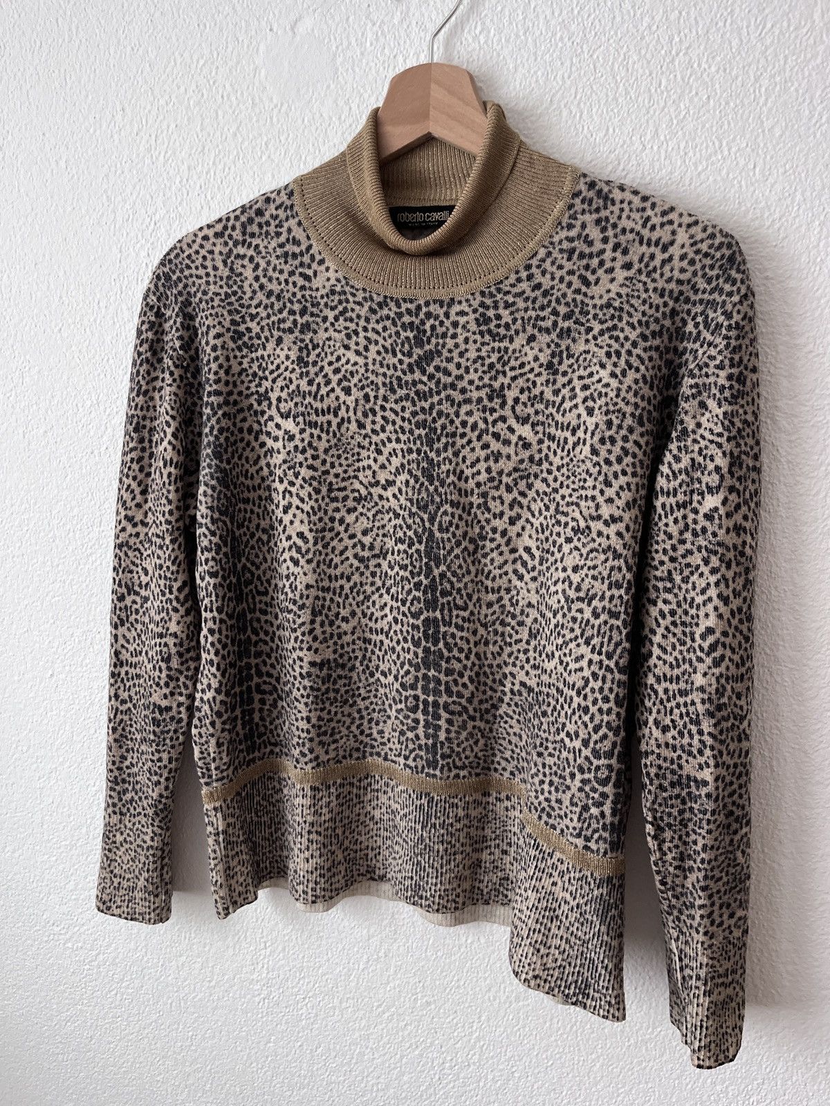 Roberto Cavalli Roberto Cavalli leopard knitted sweater 90s 2000s era wool L Size L / US 10 / IT 46 - 7 Thumbnail