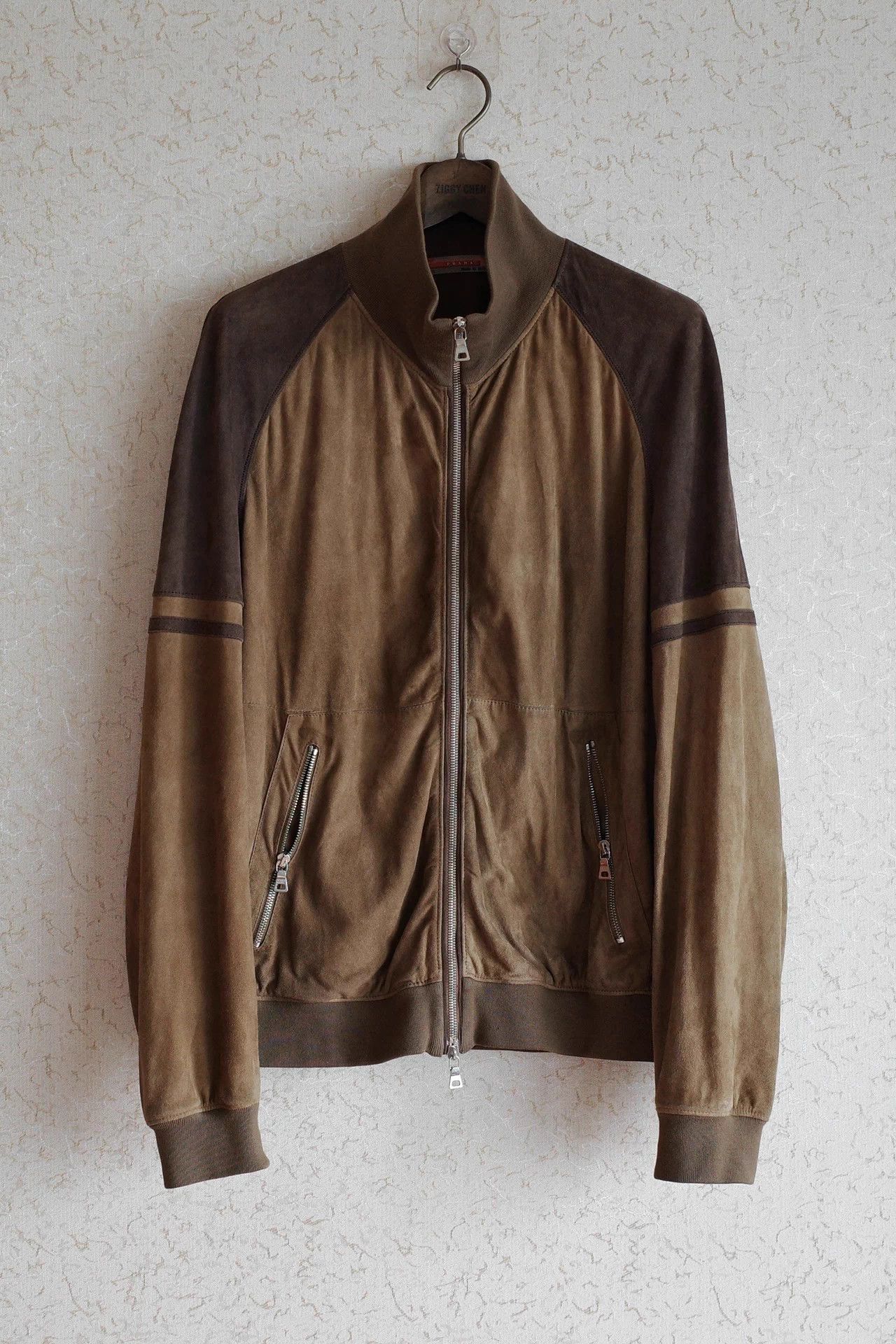 Prada Prada 90s Suede Zip Track Jacket Size US L / EU 52-54 / 3 - 1 Thumbnail