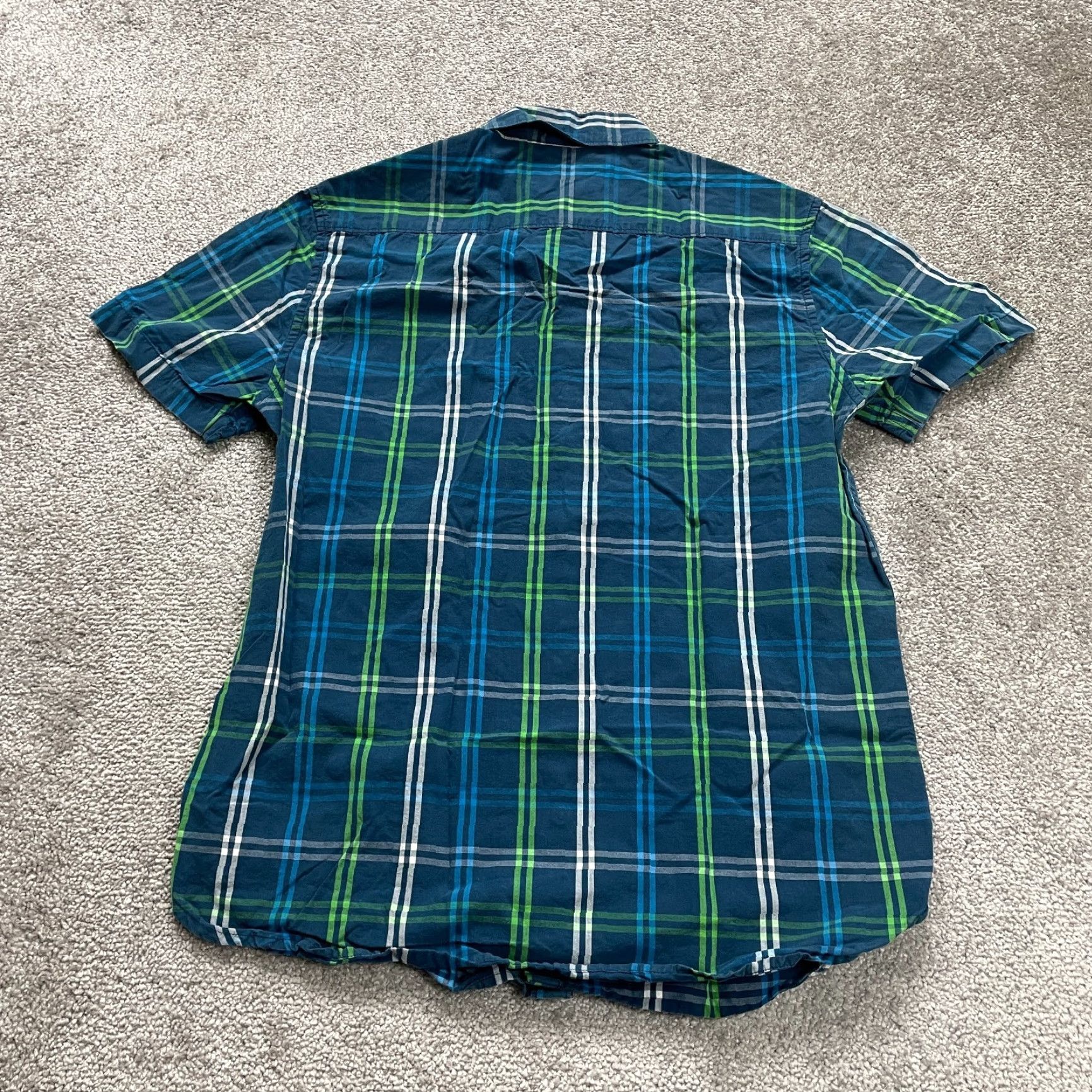 Denime Denim & Flower Slim Fit Button-Up Flannel Shirt Mens Medium Multicolor Plaid Short Sleeve Classic Outdoor Size US M / EU 48-50 / 2 - 2 Thumbnail