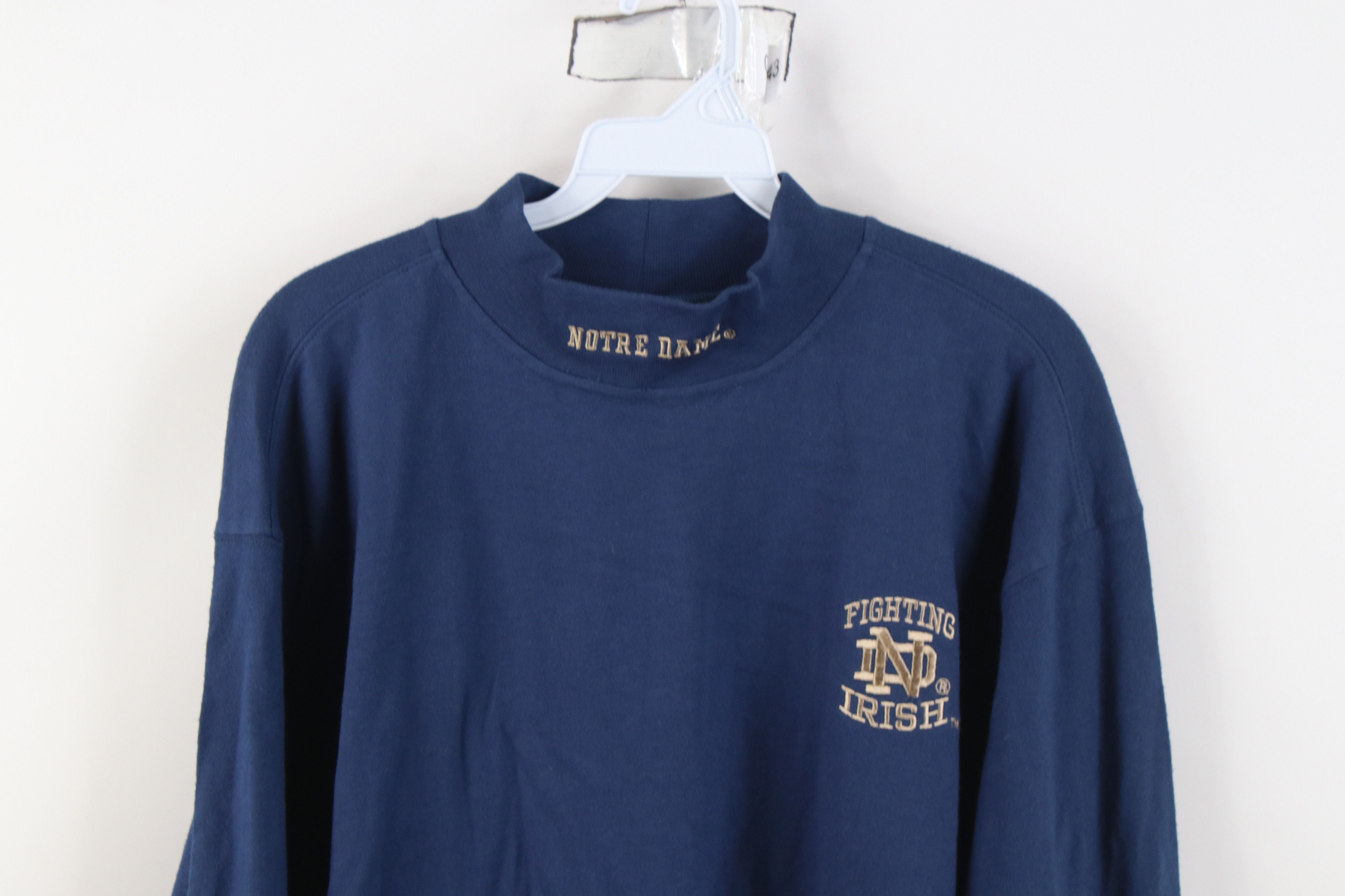 Starter Vintage 90s Starter University Mock Neck Long Sleeve T-Shirt Size US M / EU 48-50 / 2 - 2 Thumbnail
