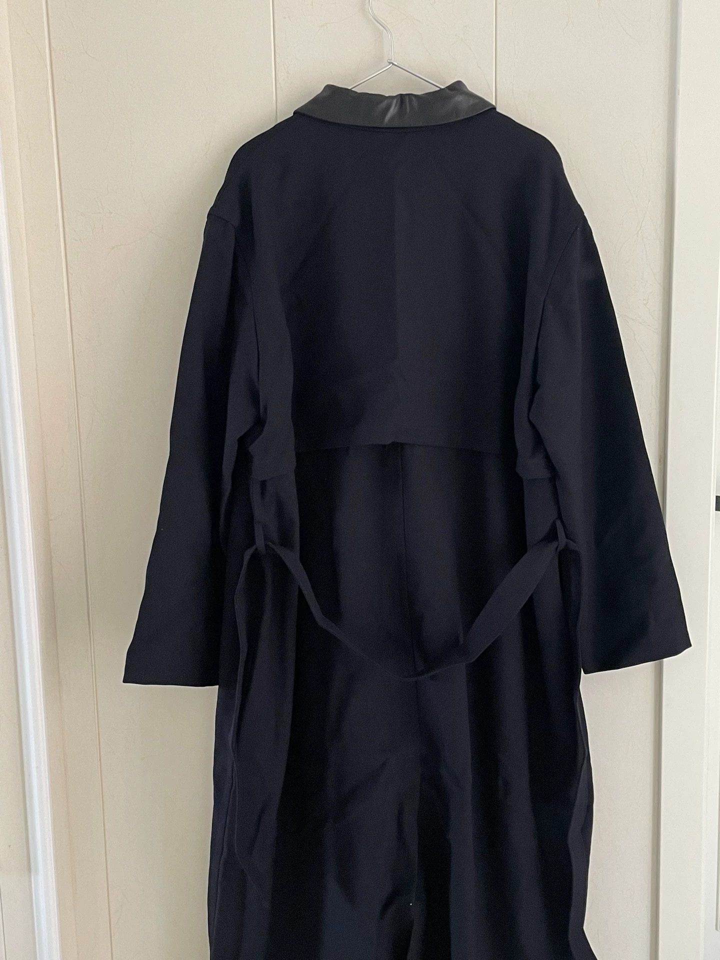 Yohji Yamamoto Yohji Yamamoto 91AW Sheepskin Collar Wool Coat M Navy Blue Size US M / EU 48-50 / 2 - 3 Thumbnail