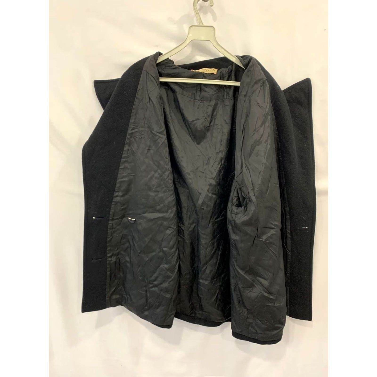 Lanvin VINTAGE Lanvin Paris Wool Blend Coat Black Oversized XL Overcoat Peacoat Women Mens? XL Size XL / US 12-14 / IT 48-50 - 6 Thumbnail