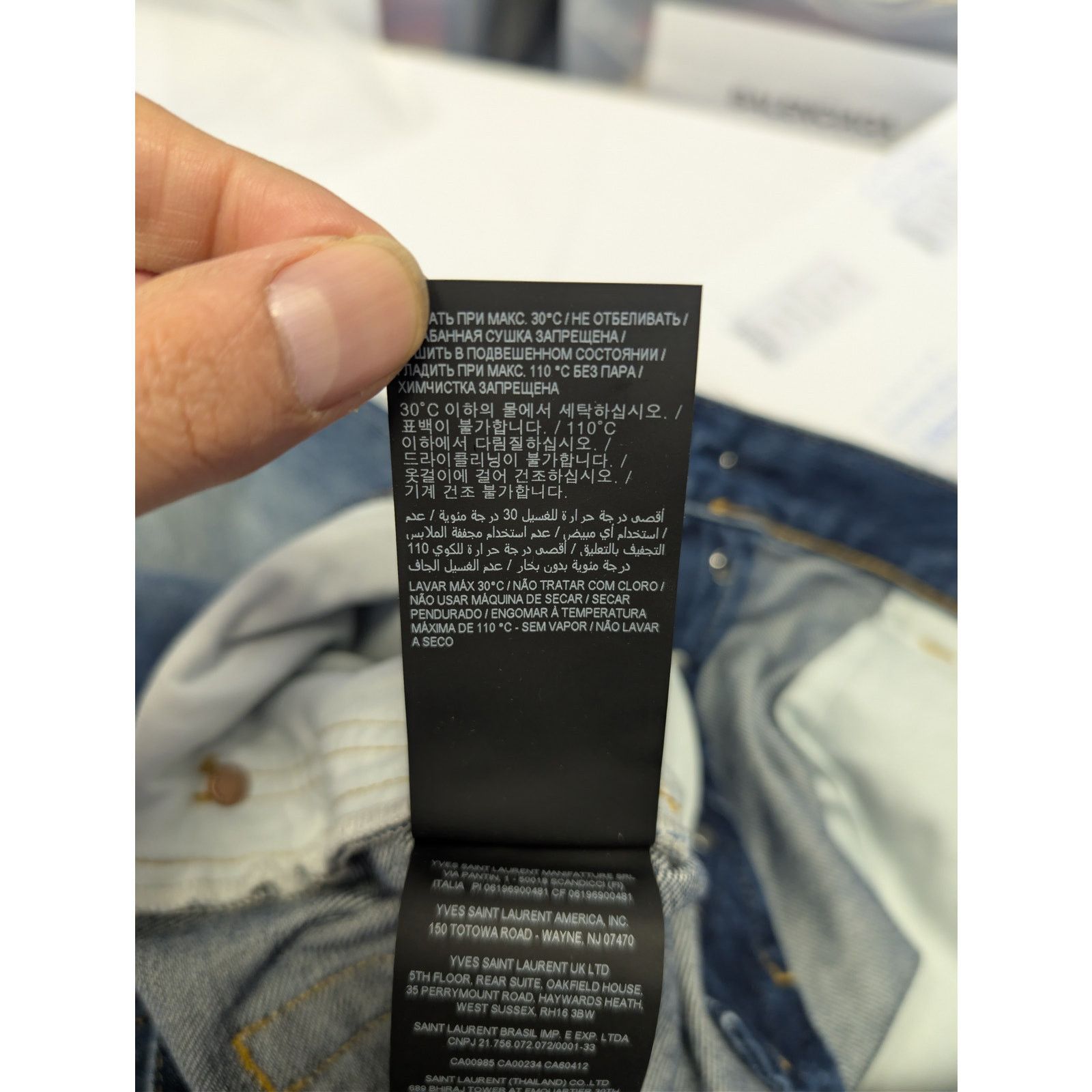 Saint Laurent Paris o1rshd1 Relaxed Straight Denim Jeans in Deauville Beach Blue Size US 34 / EU 50 - 19 Thumbnail