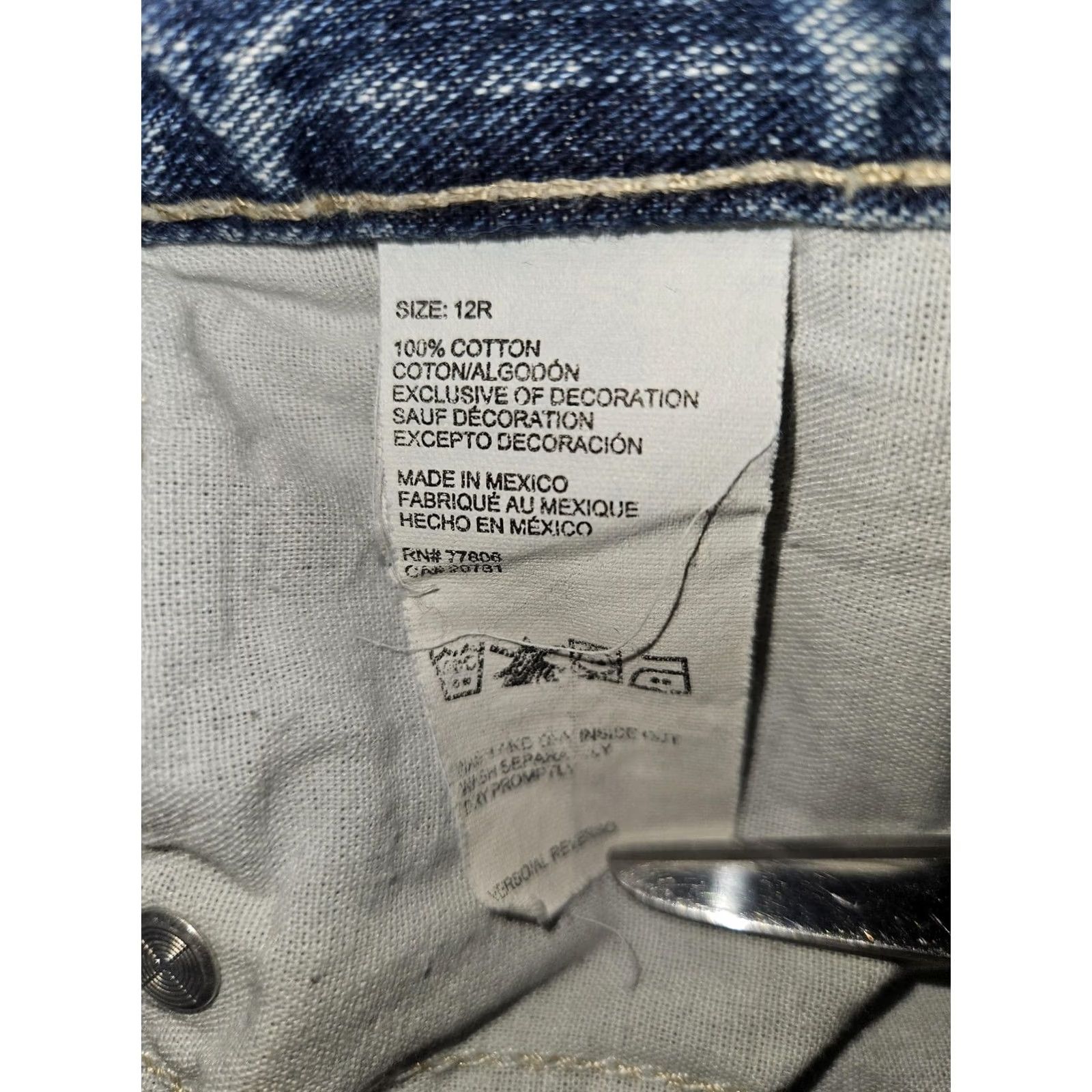 Tommy Hilfiger VINTAGE Tommy Hilfiger Jeans Womens 12R Blue Classic Bootcut Denim 00s Mens Girls Size 34" / US 12 / IT 48 - 3 Thumbnail
