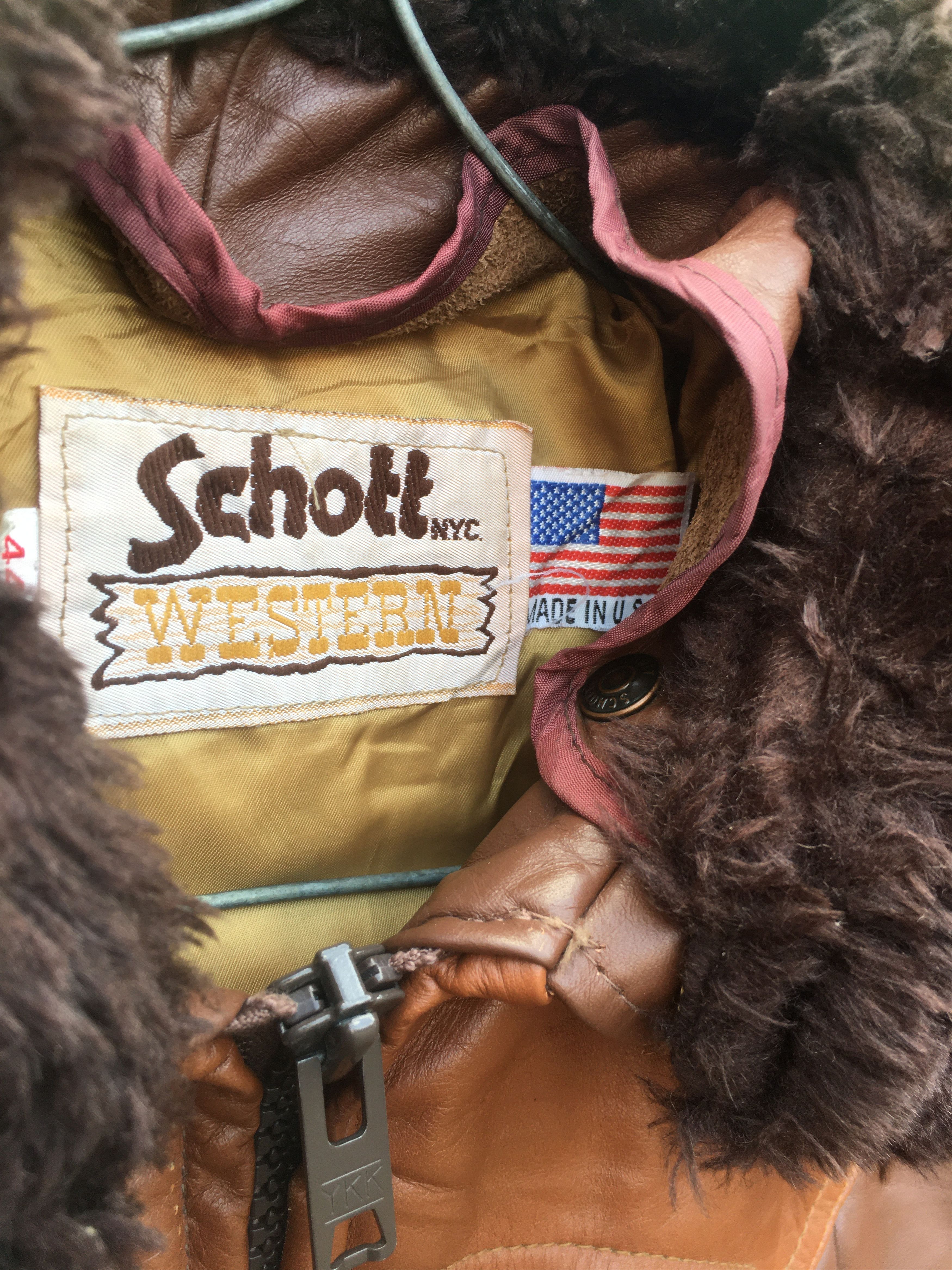 Schott VTG Rare Schott NYC BROWN Bomber leather jacket sz USA 44 Size US L / EU 52-54 / 3 - 5 Thumbnail