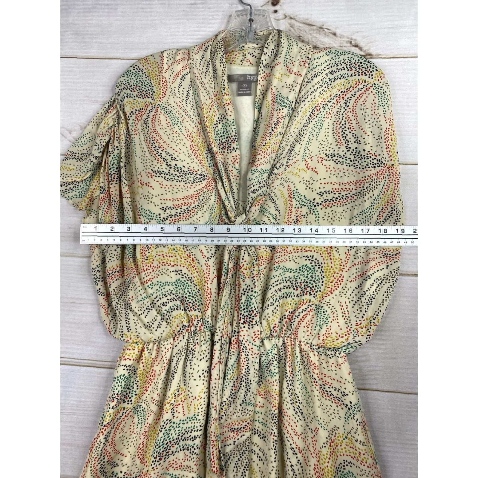 Anthropologie Anthropologie Hype Silk Dress Womens 6 Speckled Rainbow Mini Tie Neck Boho Fun Dress Size M / US 6-8 / IT 42-44 - 4 Thumbnail