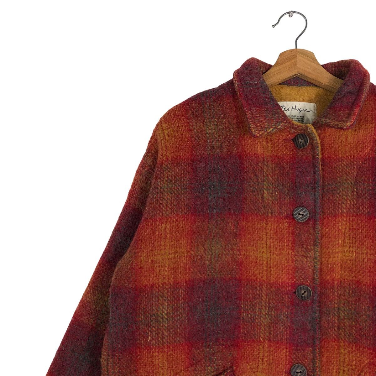 Japanese Brand 🔥VINTAGE BIKER WOOL JACKET PAT HOGUE TARTAN DESIGN Size US M / EU 48-50 / 2 - 7 Thumbnail