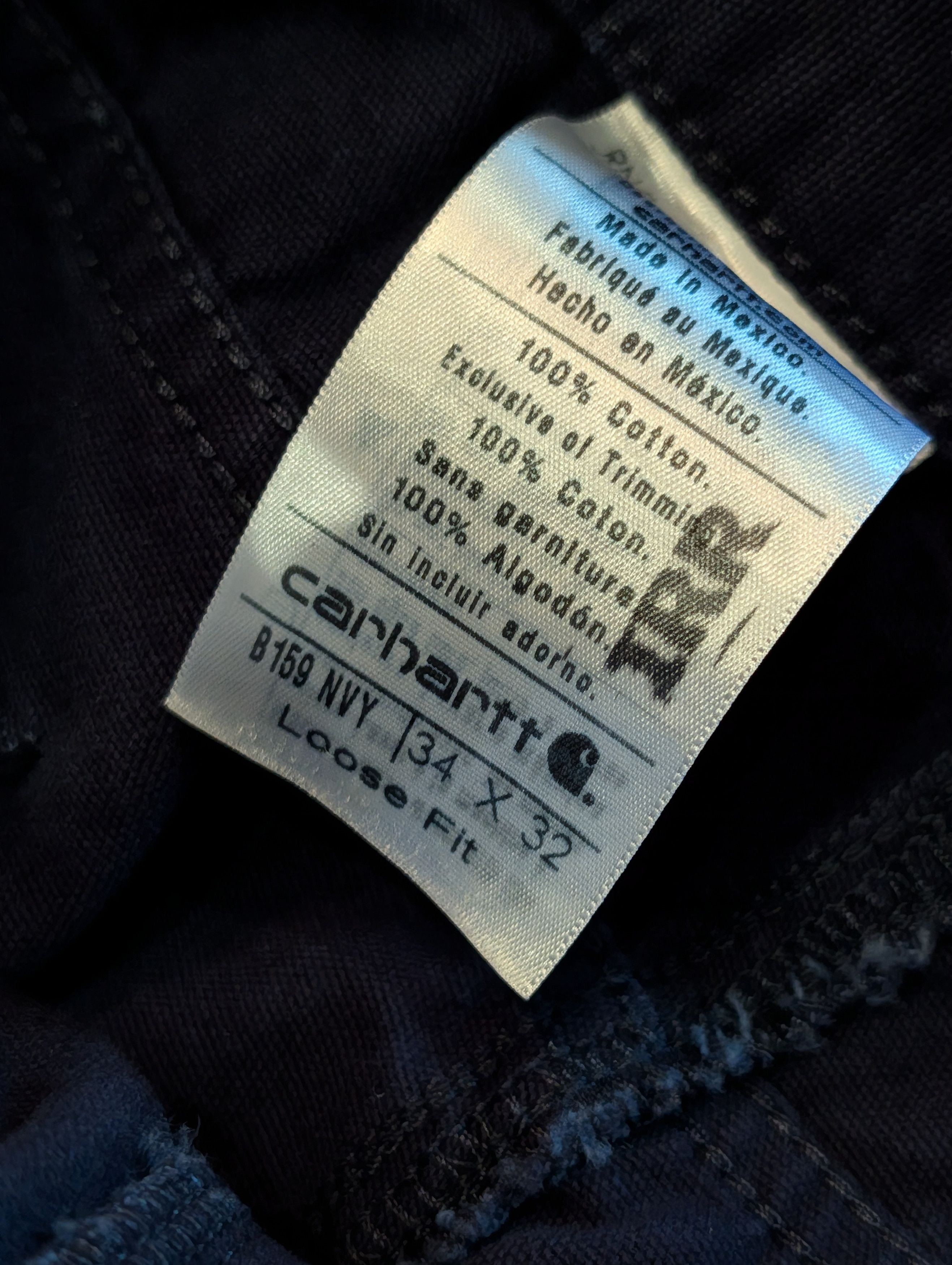 Carhartt Carhartt B159 NVY Loose Fit Carpenter Pants 34x32 Workwear Size US 34 / EU 50 - 5 Thumbnail