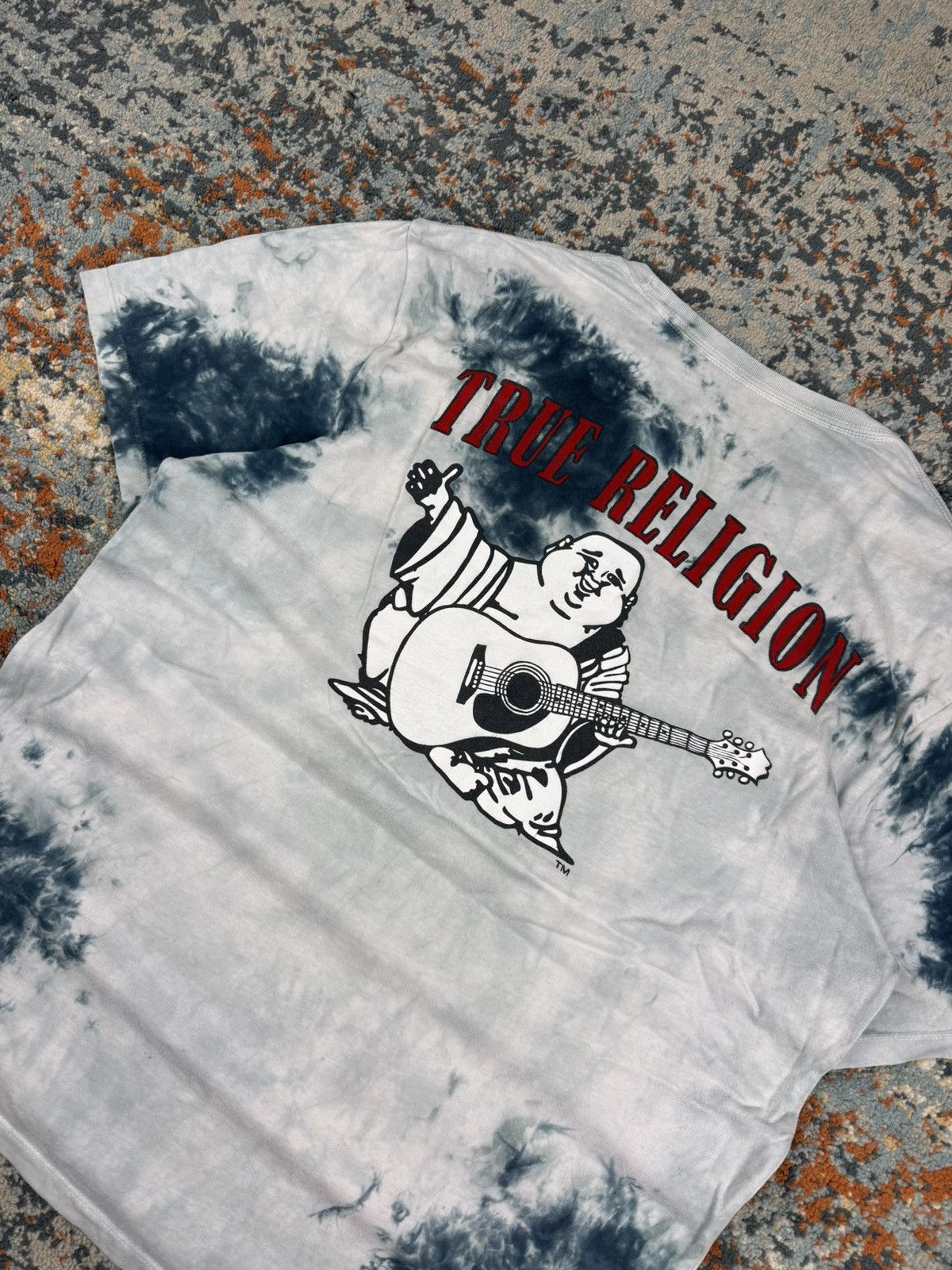 True Religion Vintage Y2K True Religion tie dye horseshoe Buddha tee Size US L / EU 52-54 / 3 - 5 Thumbnail