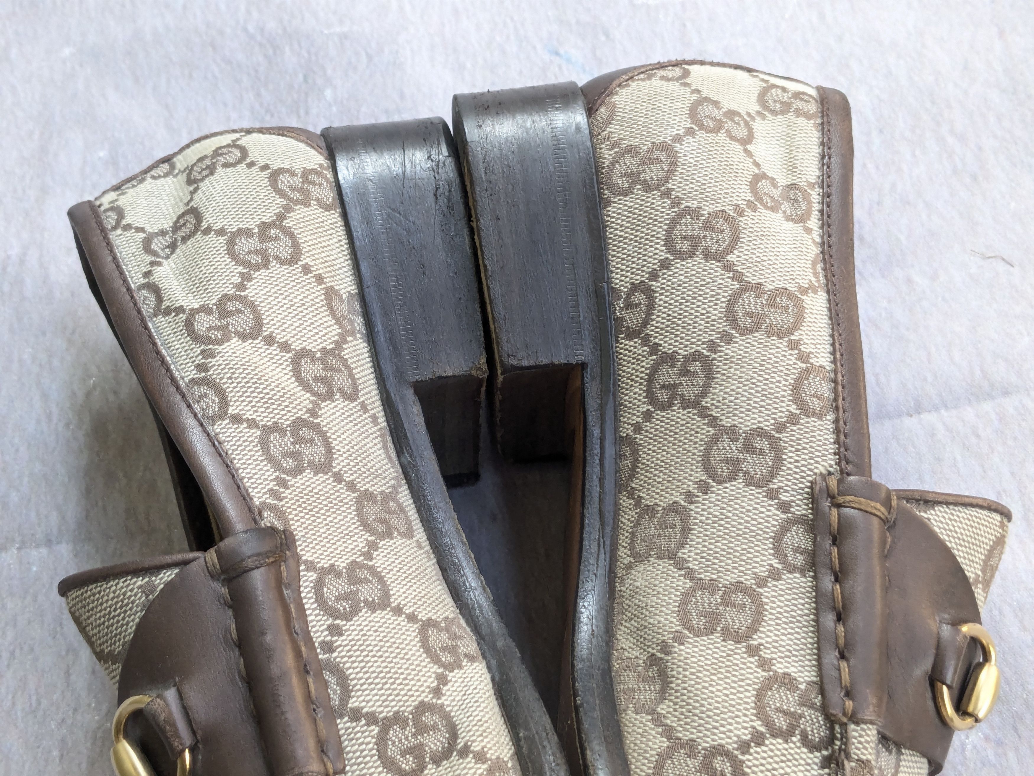 Gucci Gucci Horsebit Loafers Monogram Canvas Logo GG 9.5B Size US 9.5 / IT 39.5 - 9 Thumbnail