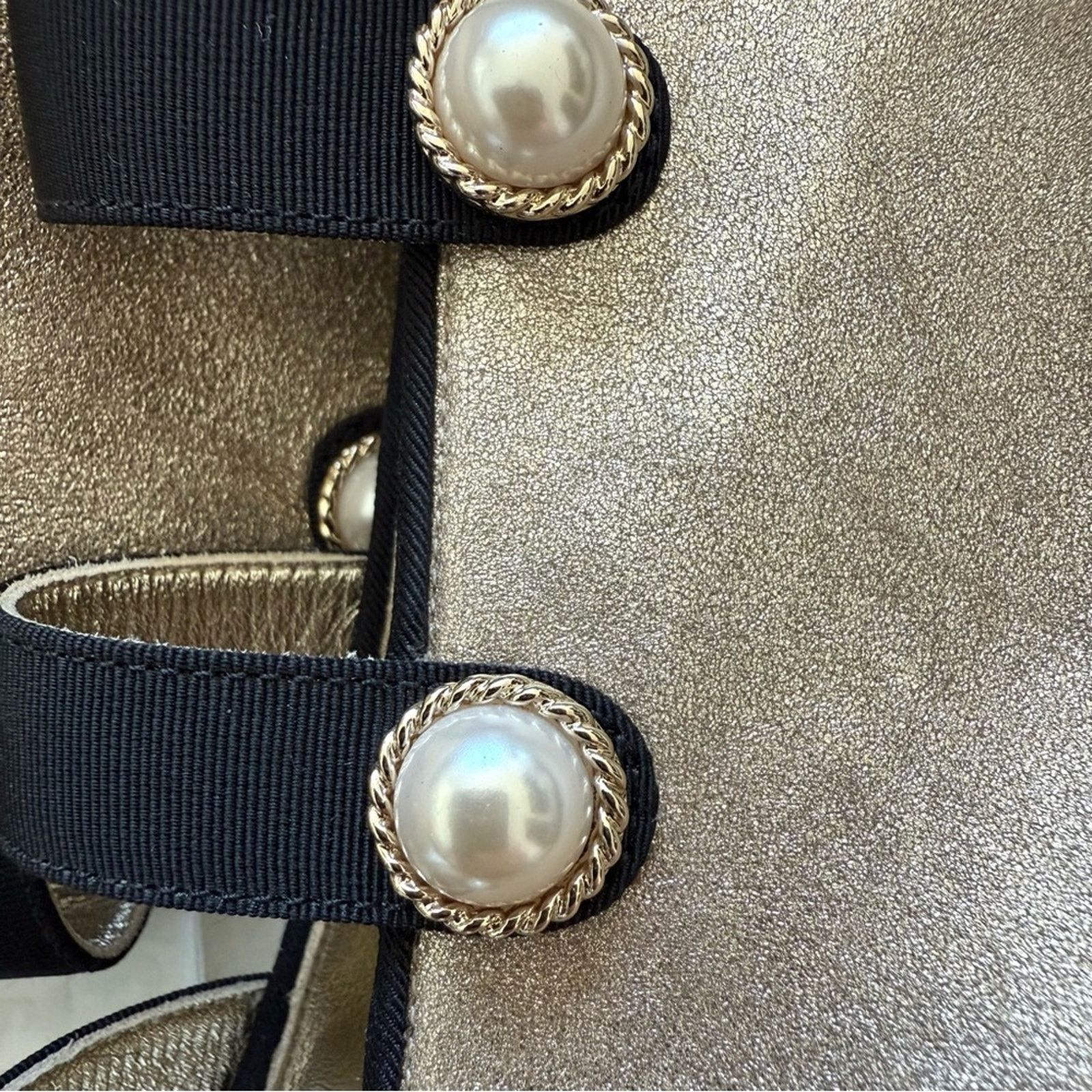 Chanel NEW!! Chanel 2018 Gold Pearl Button Boots Heels 38 EU 1400$ Size US 8 / IT 38 - 9 Thumbnail