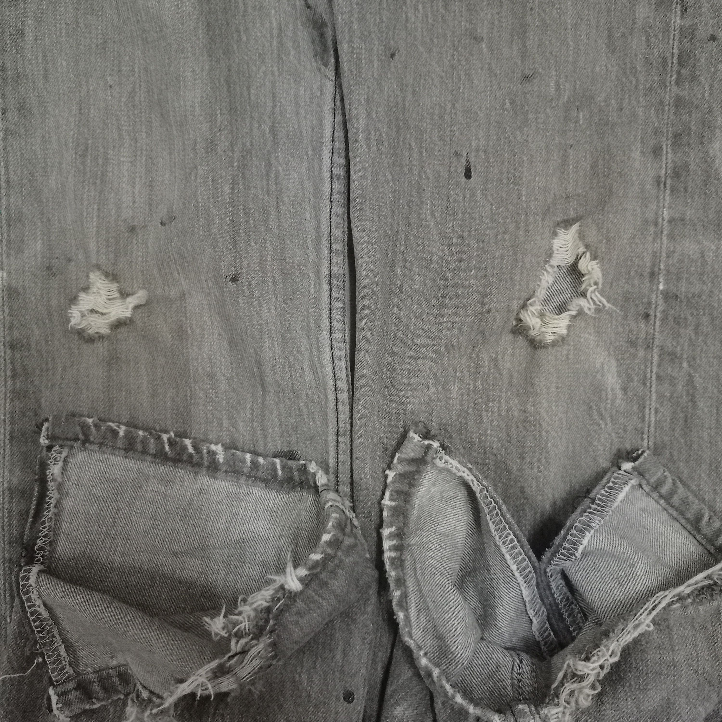 Levi's Vintage 90s Levis 501 Black Distressed Loose Jeans 27x33 Size US 27 - 7 Thumbnail