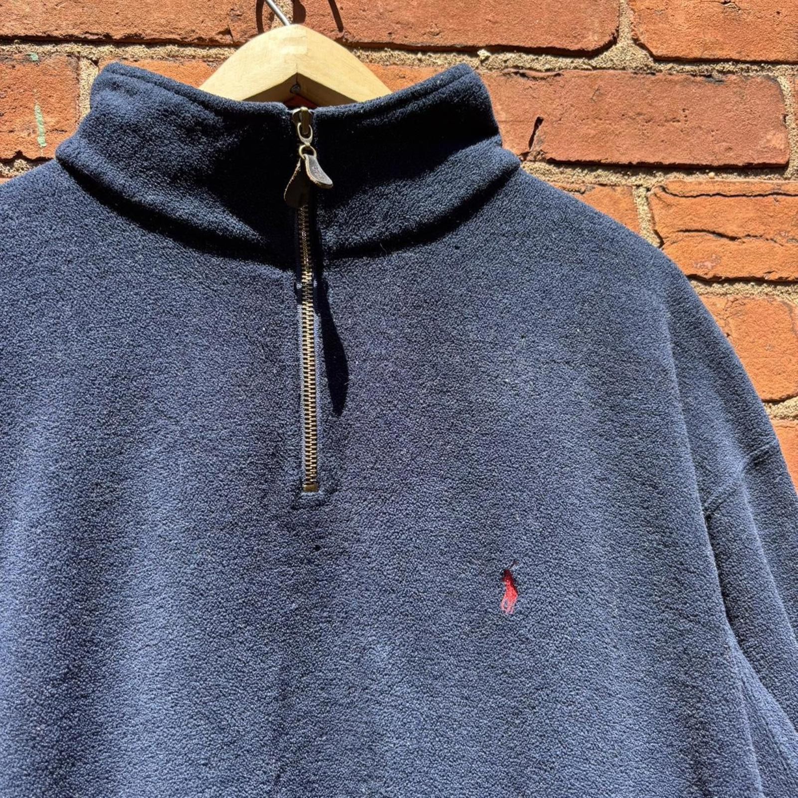 Polo Ralph Lauren Vintage polo Ralph Lauren fleece quarter zip sweatshirt XL Size US XL / EU 56 / 4 - 2 Thumbnail