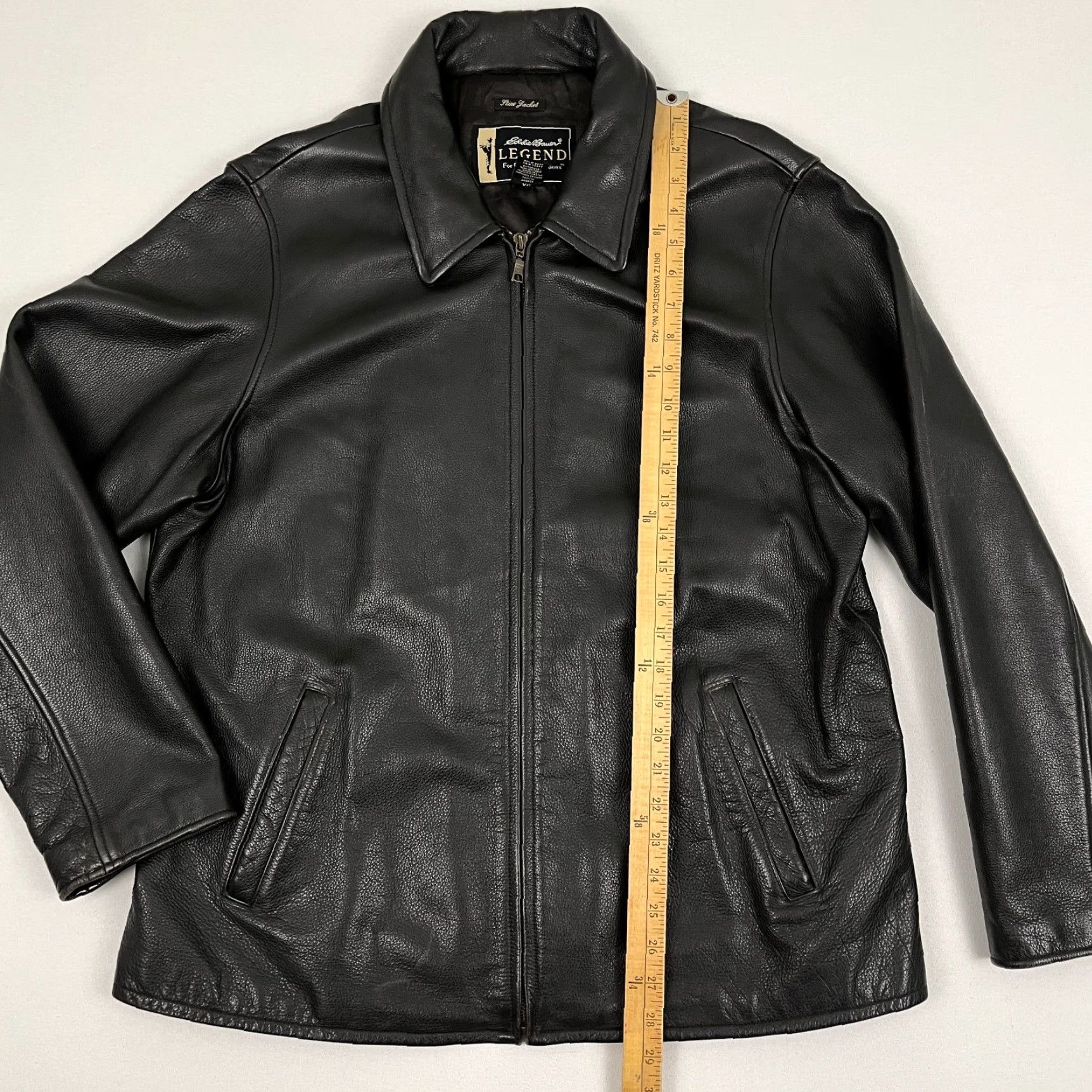 Eddie Bauer VTG Eddie Bauer Stine Jacket Women XL Tall Mens L Soft Leather Black Motorcycle Jacket Overcoat, 90s Classic Retro Riding Casual Workwear Size L / US 10 / IT 46 - 3 Thumbnail
