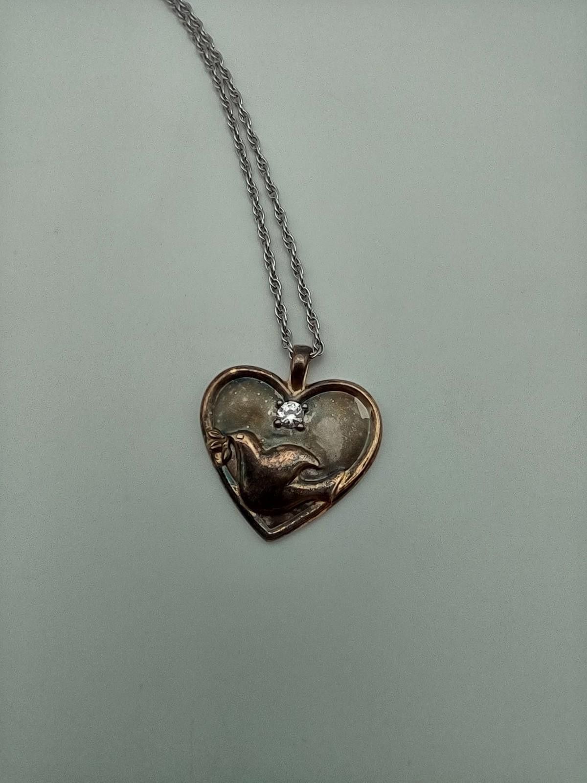 Other Gorham Sterling Serenity Prayer Heart Pendant 20" Size ONE SIZE - 4 Thumbnail