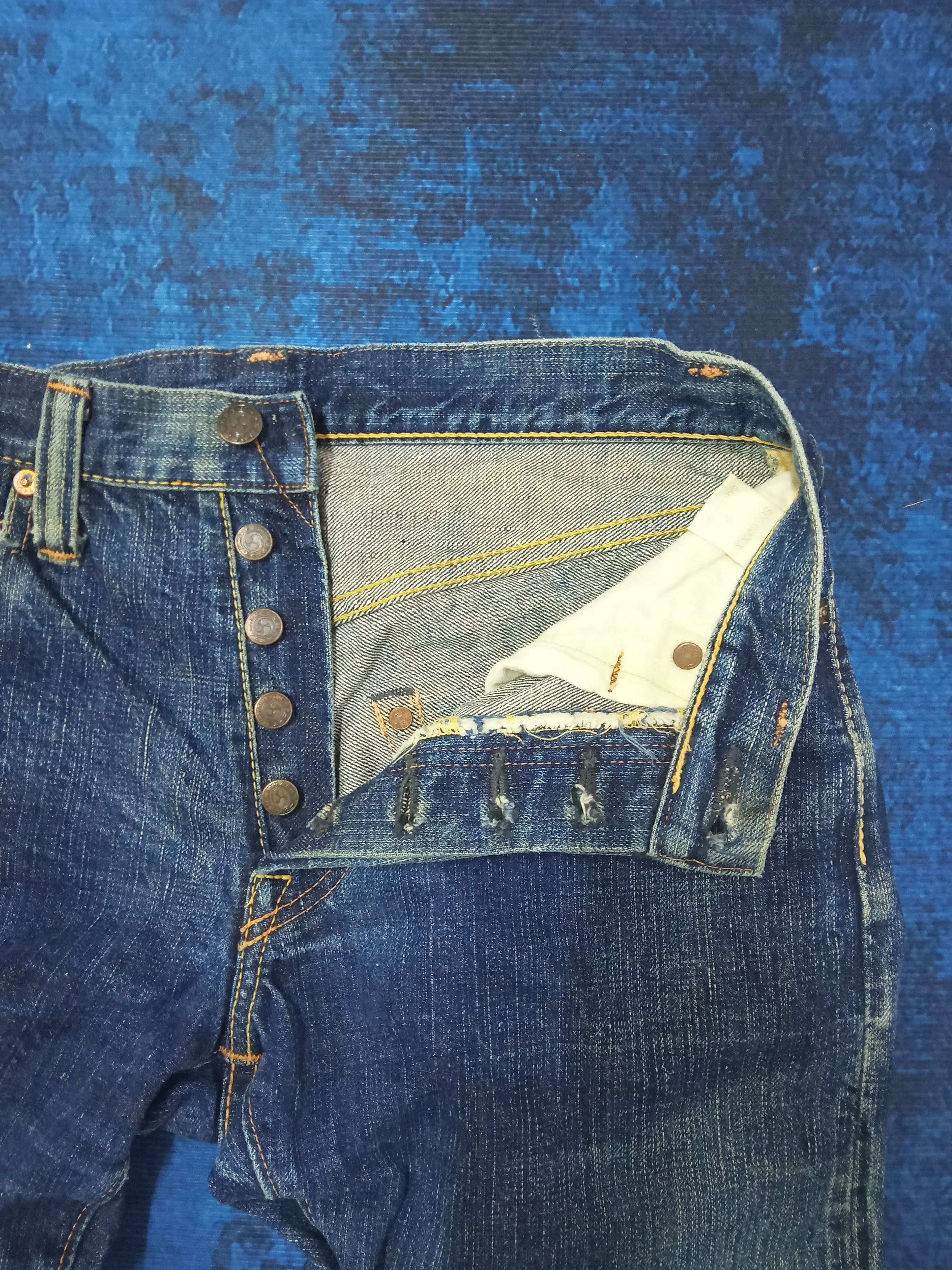 Samurai Jeans Samurai S0500XX Redline Selvedge Distressed Jeans Size US 29 - 12 Thumbnail
