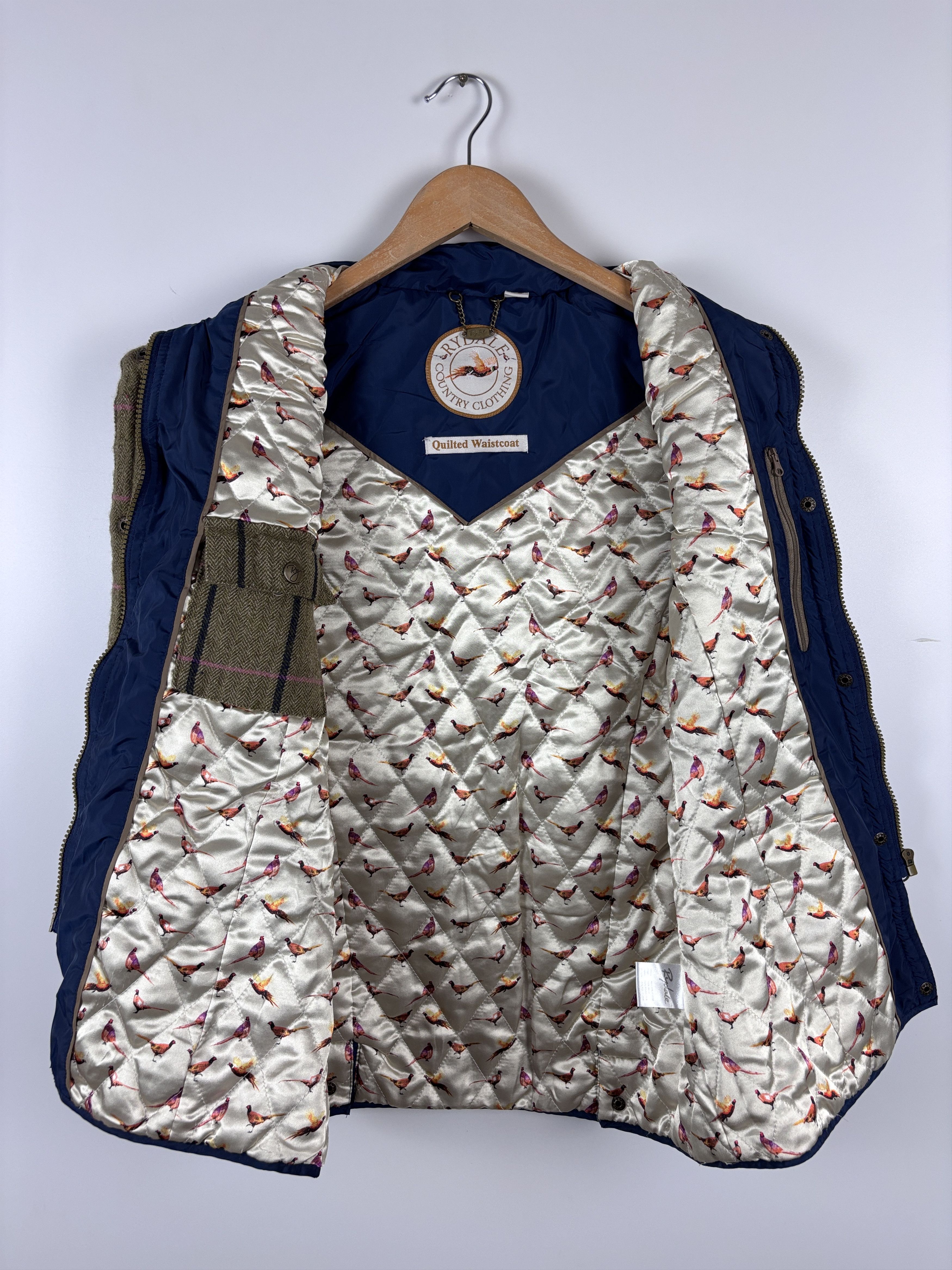 Vintage Rydale Tweed Waistcoat Country Hunting Gilet Jacket Blue S Size S / US 4 / IT 40 - 8 Thumbnail