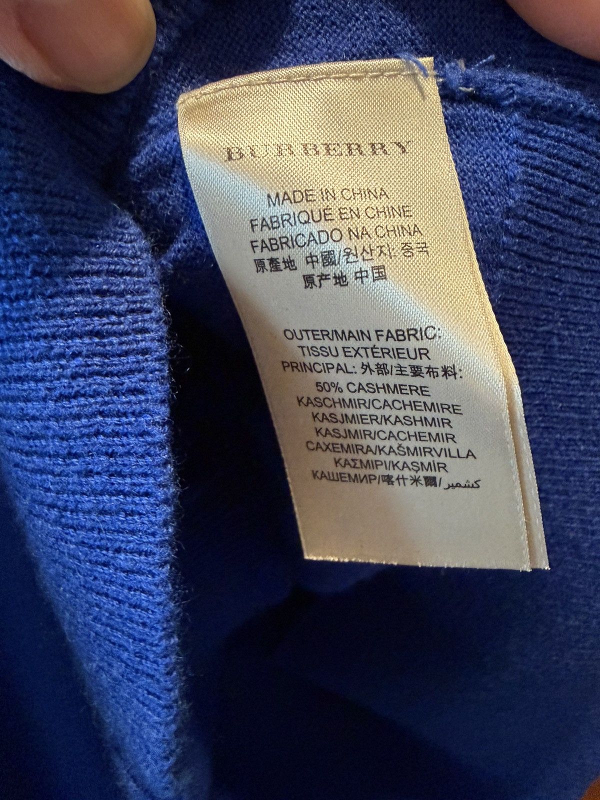 Burberry Burberry shoulder check patch cashmere sweater size S Size US S / EU 44-46 / 1 - 5 Thumbnail