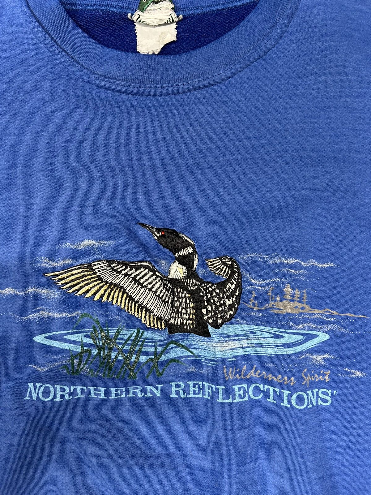 Vintage Crazy Vintage 90s Essential Northern Reflection Blue Sweater Size US L / EU 52-54 / 3 - 2 Thumbnail