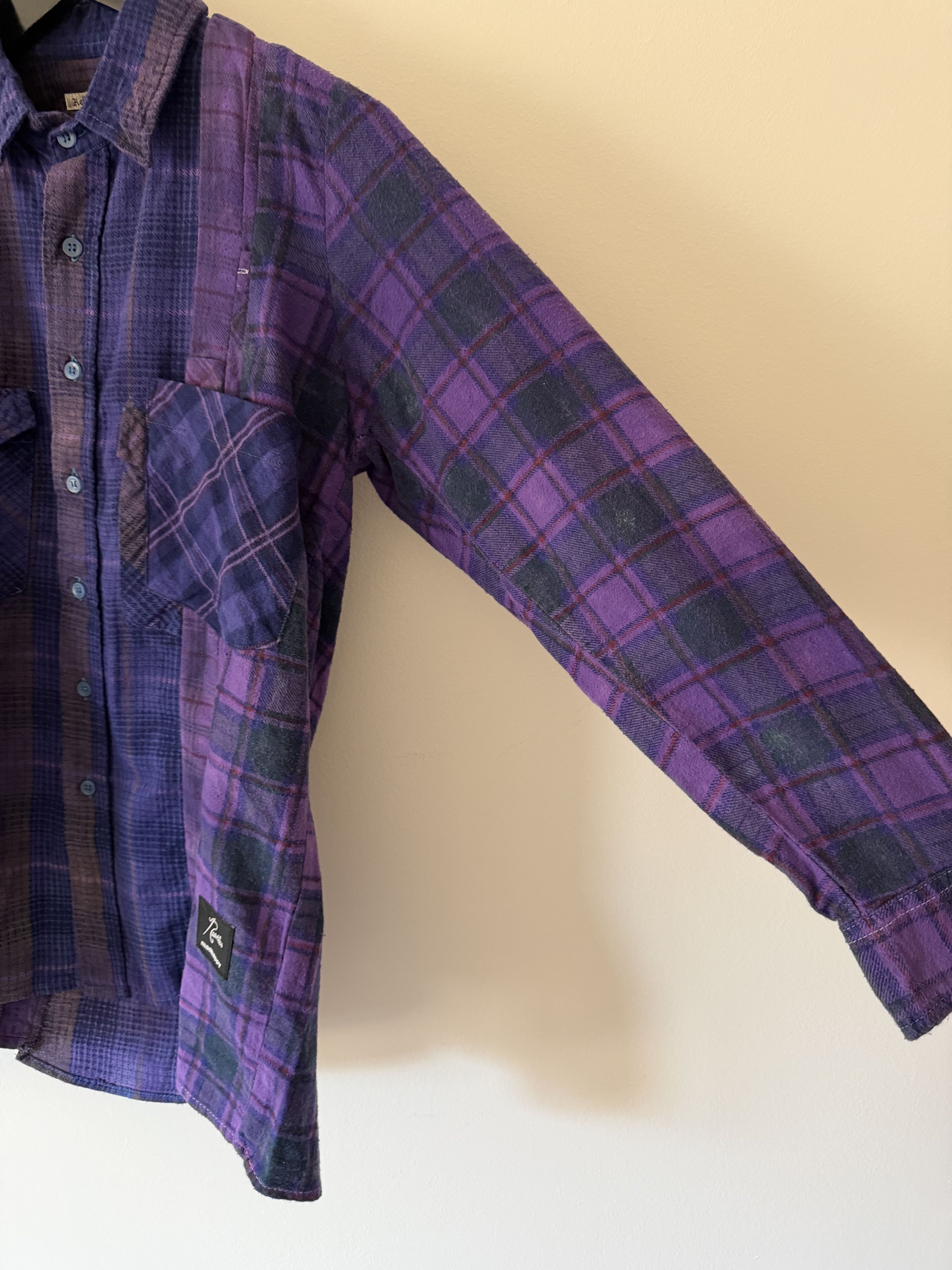 Needles Madhappy Needles Rebuild 7 Cuts Flannel in Overdyed Purple Size US XS / EU 42 / 0 - 5 Thumbnail