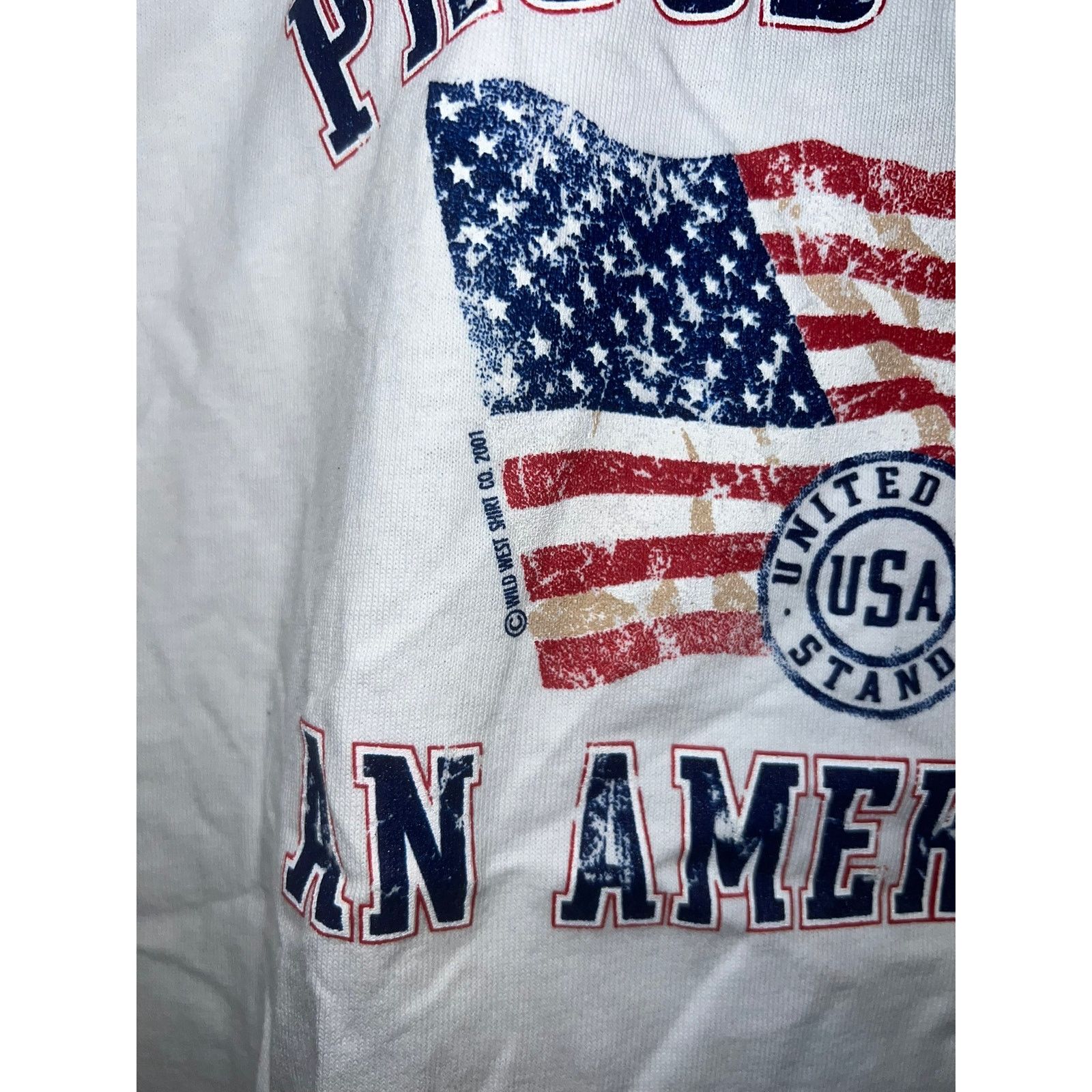 Jerzees Vintage America Shirt Proud To Be An American Flag USA Shirt Size US S / EU 44-46 / 1 - 4 Thumbnail