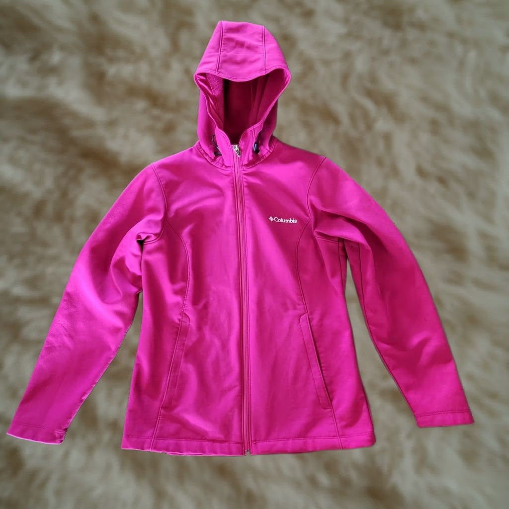Pinko Columbia Women’s Jacket Softshell Full Zip Pink Water Resistant Wind-Resistant Zipper Pockets Lightweight Lined Casual Outdoor Size S / US 4 / IT 40 - 1 Thumbnail