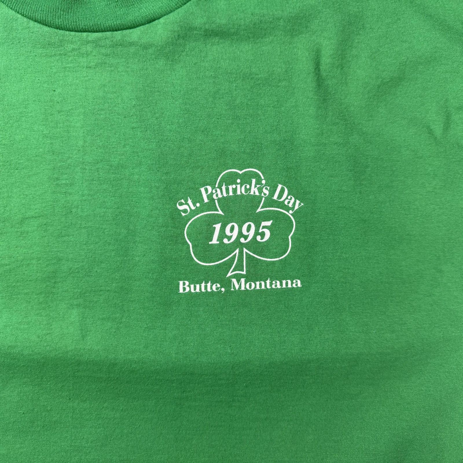 Fruit Of The Loom Vintage St. Patrick's Day 1995 Tee XL Single Stitch Size US XL / EU 56 / 4 - 6 Thumbnail