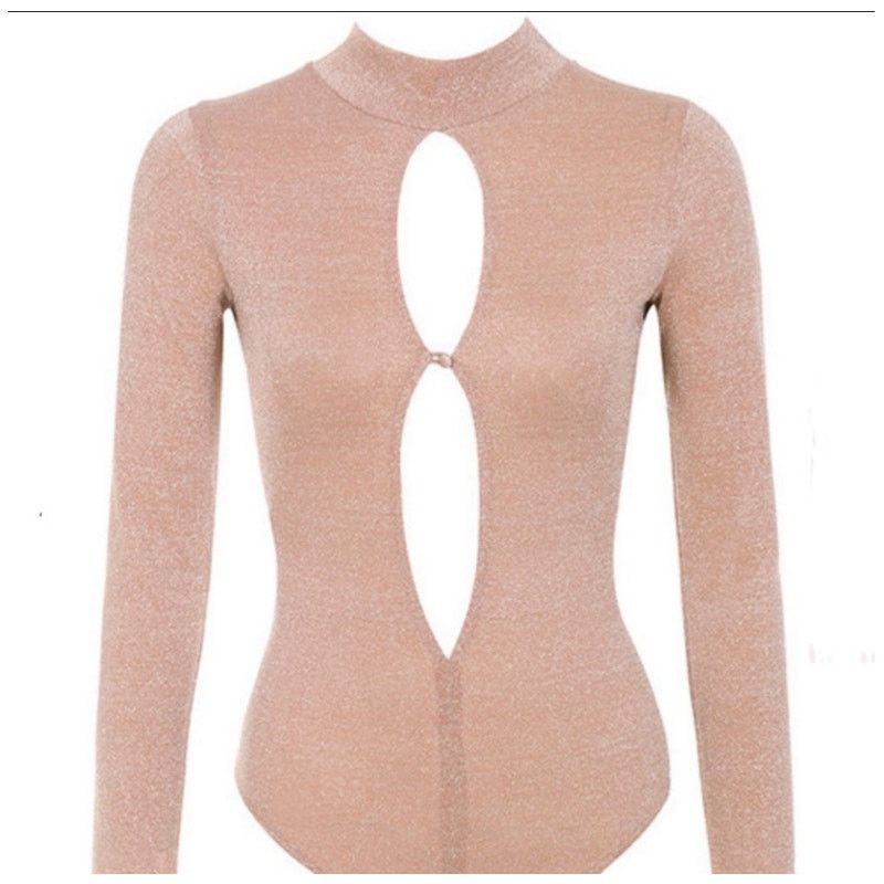 House of CB House of CB metallic bodysuit top pink keyhole mock neck Size XS / US 0-2 / IT 36-38 - 13 Thumbnail