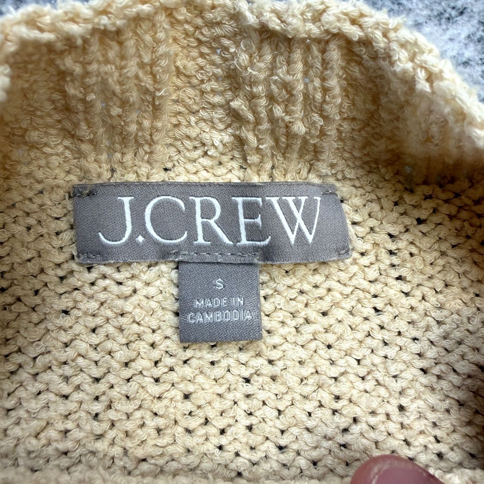 J.Crew J.CREW SweatER Women Small Beige Beach Lightweight Crewneck Pullover Knit Cotton Polyester Spandex Casual Regular Size S / US 4 / IT 40 - 6 Thumbnail