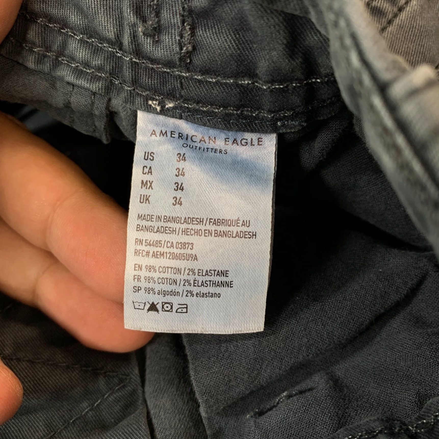 American Eagle Outfitters American Eagle Outfitters Cargo Shorts Mens 34 Faded Blue Next Level Stretch Military 36x11 Size US 34 / EU 50 - 4 Thumbnail