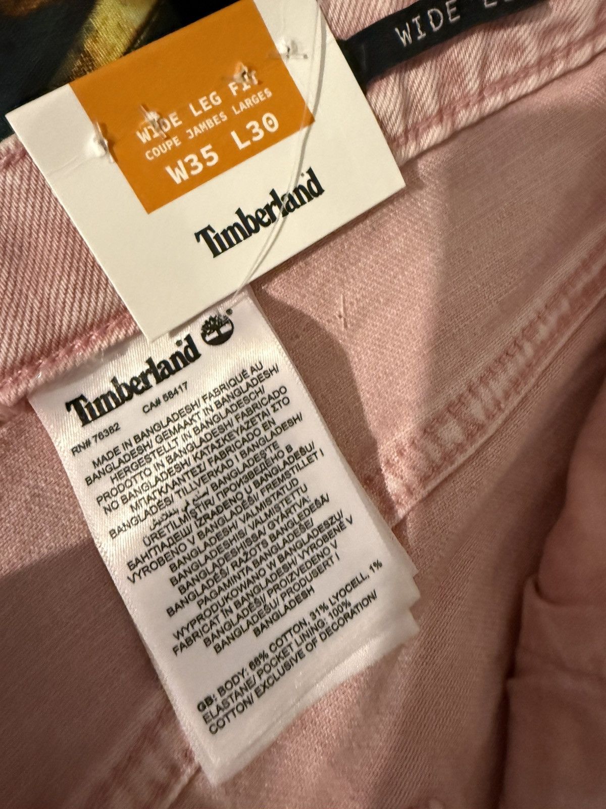 Timberland Timberland Wide Leg Fit Pants – Pink – W35 L30 –New with Tag Size 35" - 8 Thumbnail
