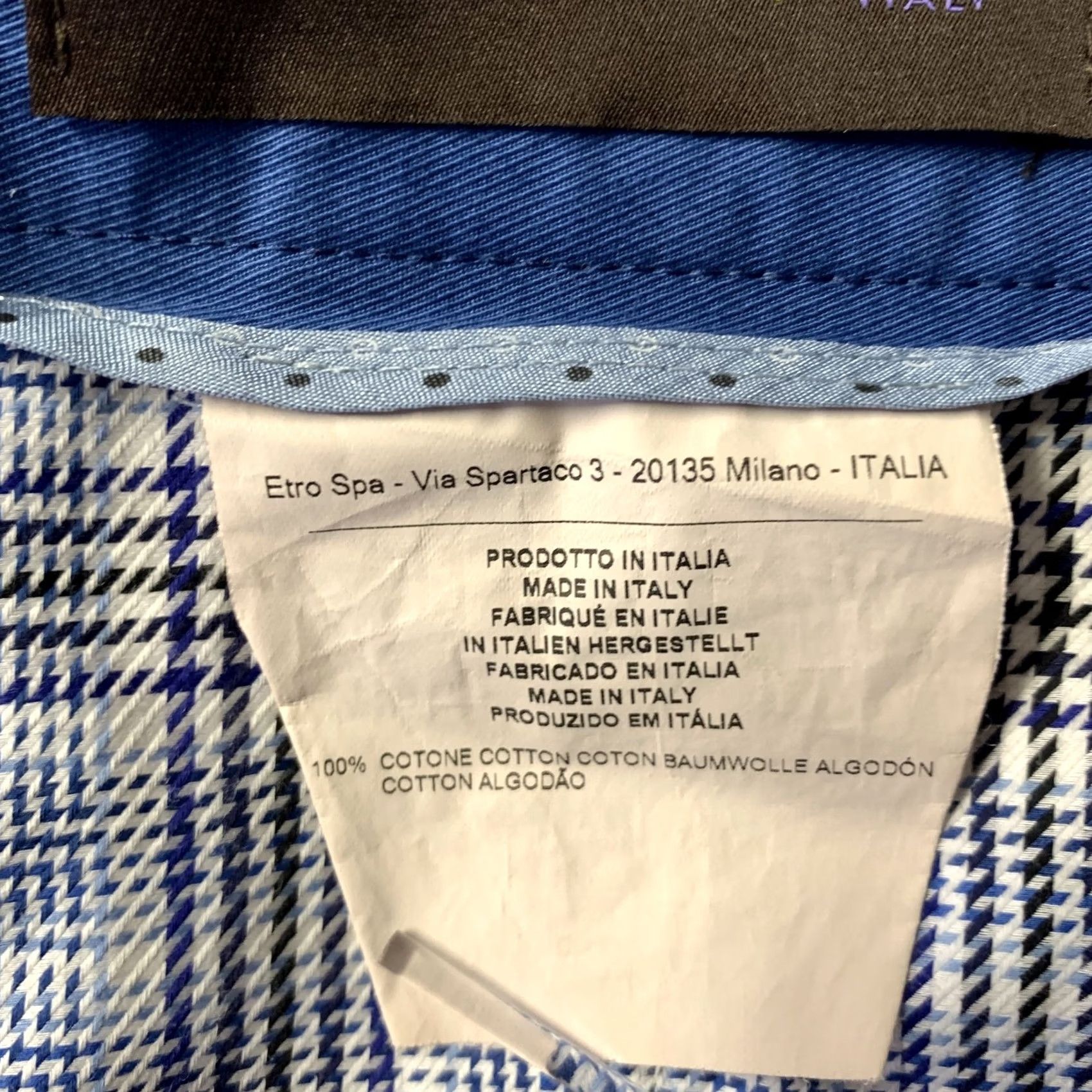 Etro ETRO Pants Flat Front Twill Cotton Blue 38 Casual Men Inseam 29 Italy Size US 38 / EU 54 - 5 Thumbnail