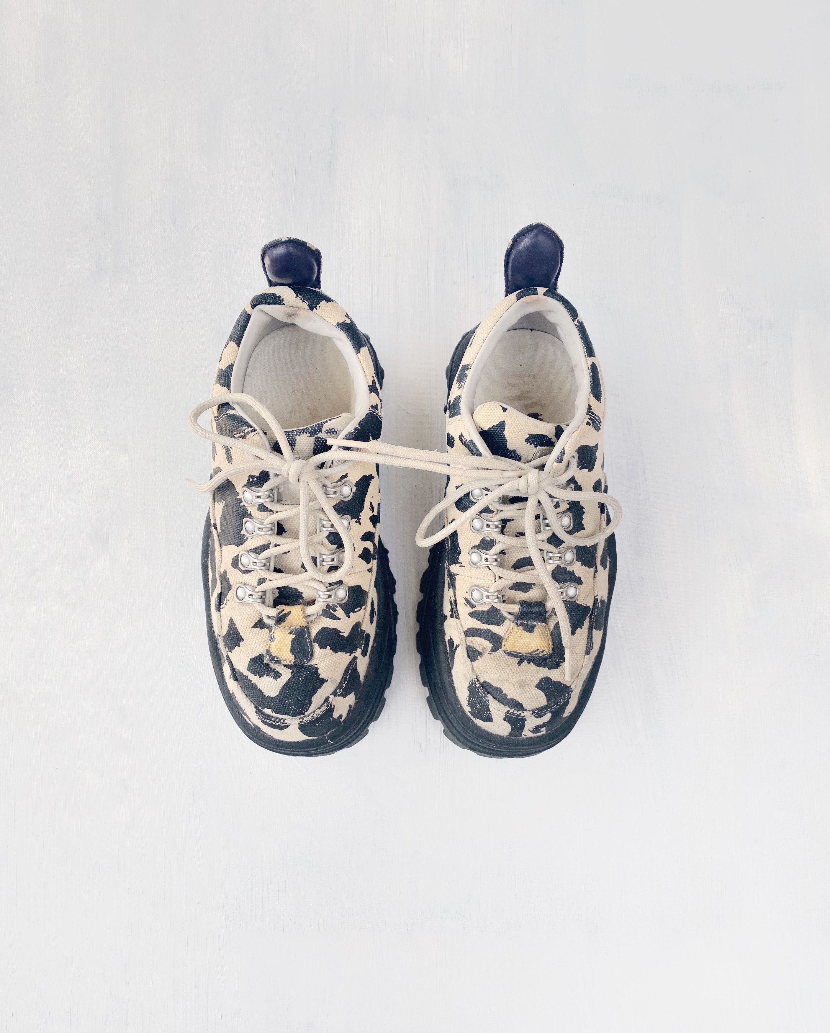 Eytys Angel Leopard/Serengeti Print Lug Sole Sneaker