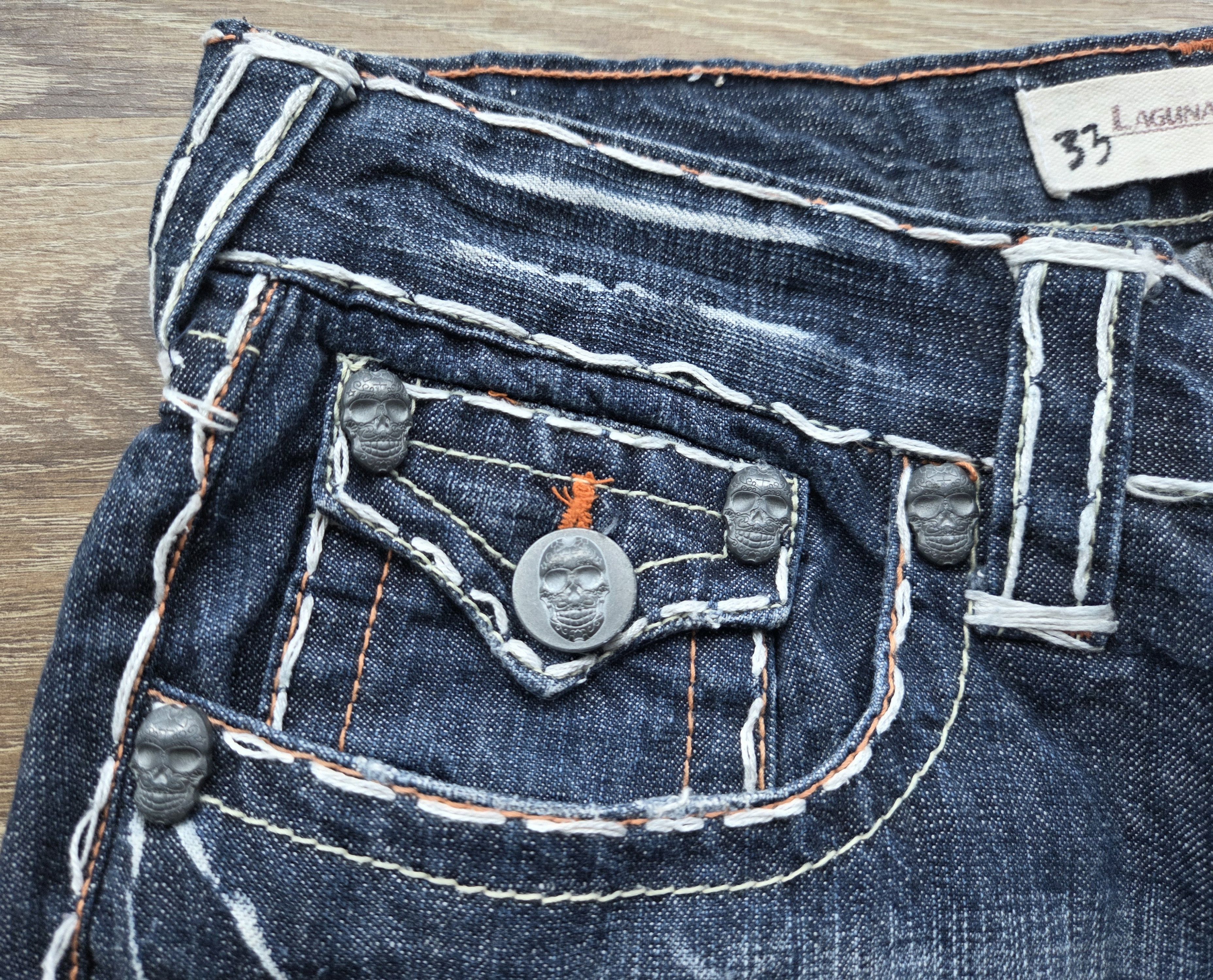 Vintage Vintage Laguna Beach Co USA Ripped Denim Jeans True Religion Size US 34 / EU 50 - 4 Thumbnail