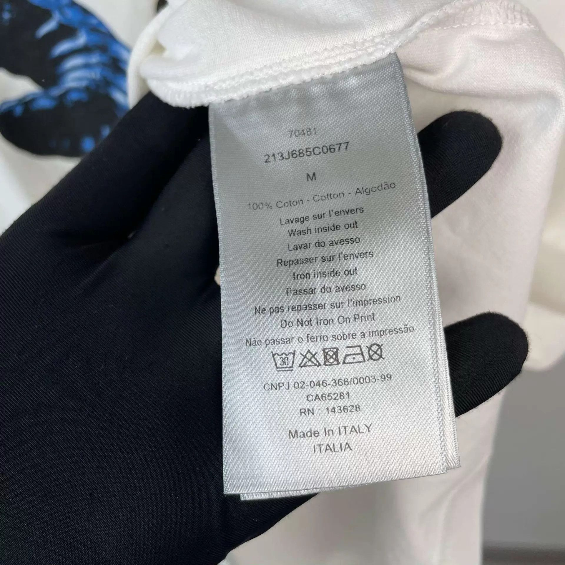 Dior Dior Cotton Tee M White Size US M / EU 48-50 / 2 - 3 Thumbnail