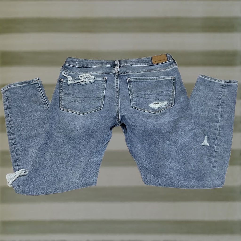 American Eagle Outfitters VINTAGE? No. American Eagle Outfitters Next Level Stretch High Rise Jegging Jeans Distressed 6 Reg 32x28 Women Jeans Size 28" / US 6 / IT 42 - 1 Thumbnail