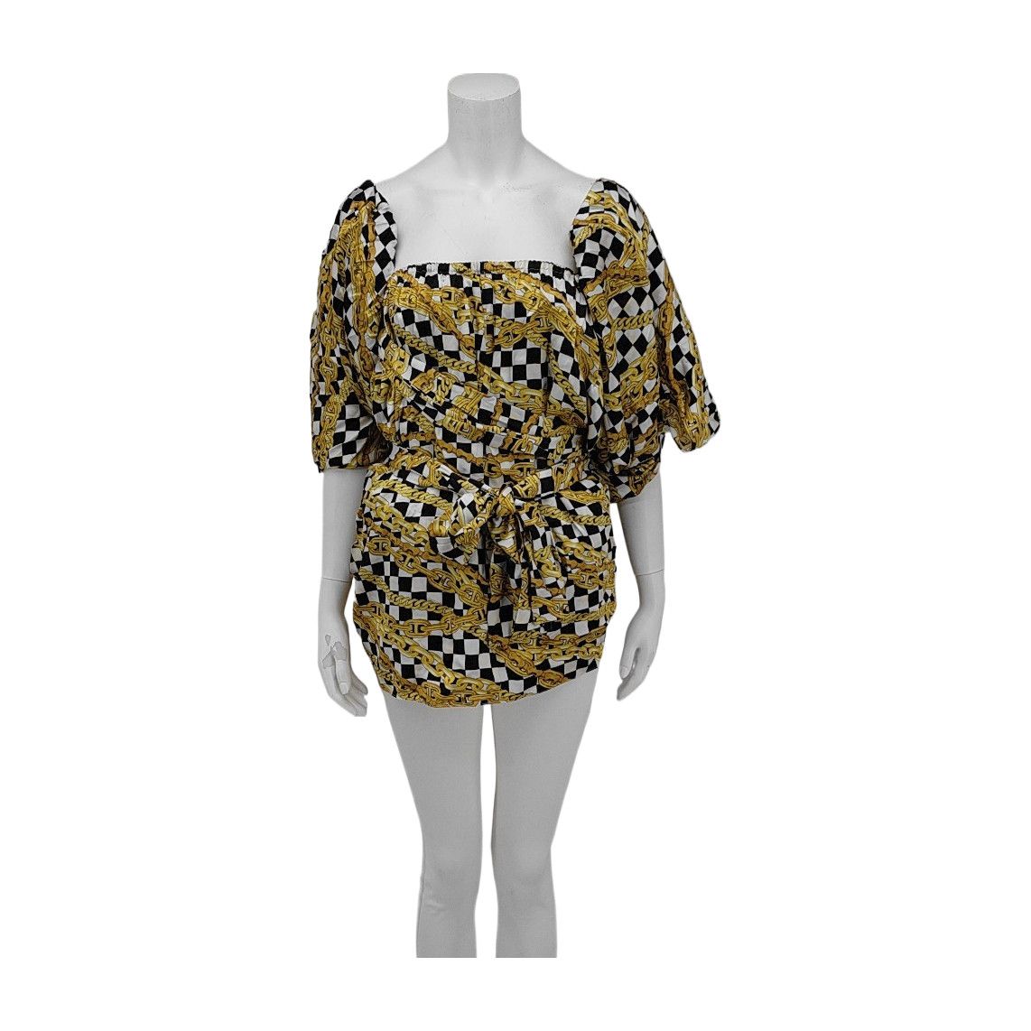 Balenciaga Balenciaga Chain Print Silk Blouse Size 36 Size XS / US 0-2 / IT 36-38 - 1 Thumbnail