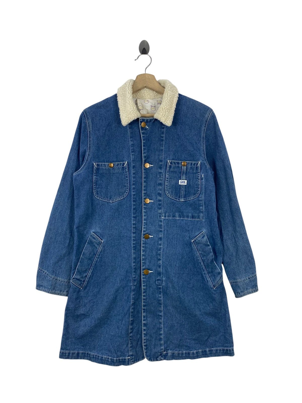 Lee Vintage LEE Sherpa Denim Chore Coat Jacket Workwear Rancher Size L / US 10 / IT 46 - 4 Thumbnail