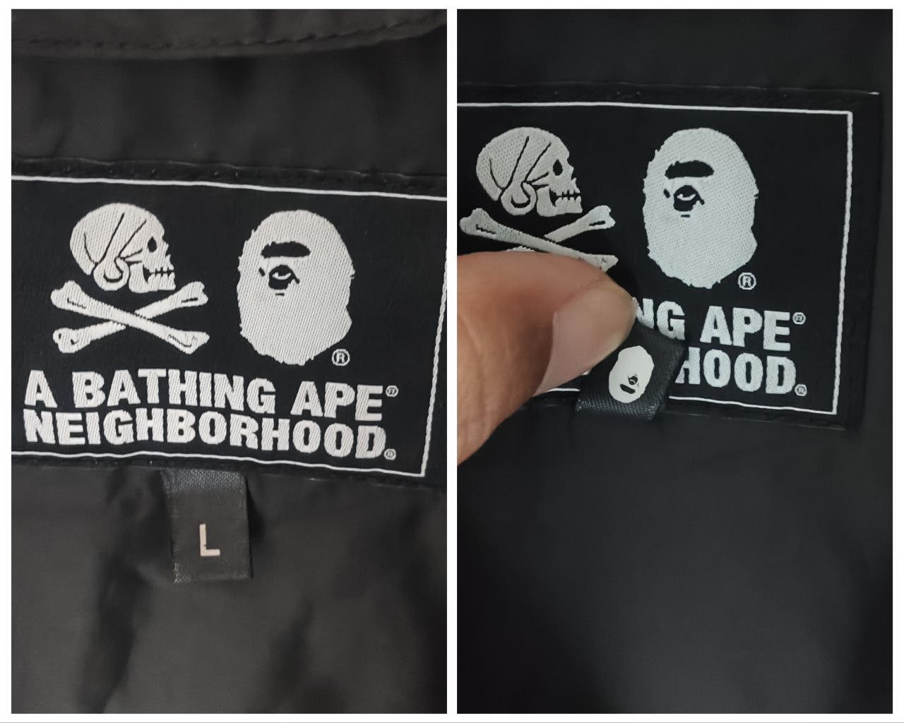 Bape × Neighborhood Bape x Neighborhood Down Shark Jacket Black/White Size US L / EU 52-54 / 3 - 3 Thumbnail
