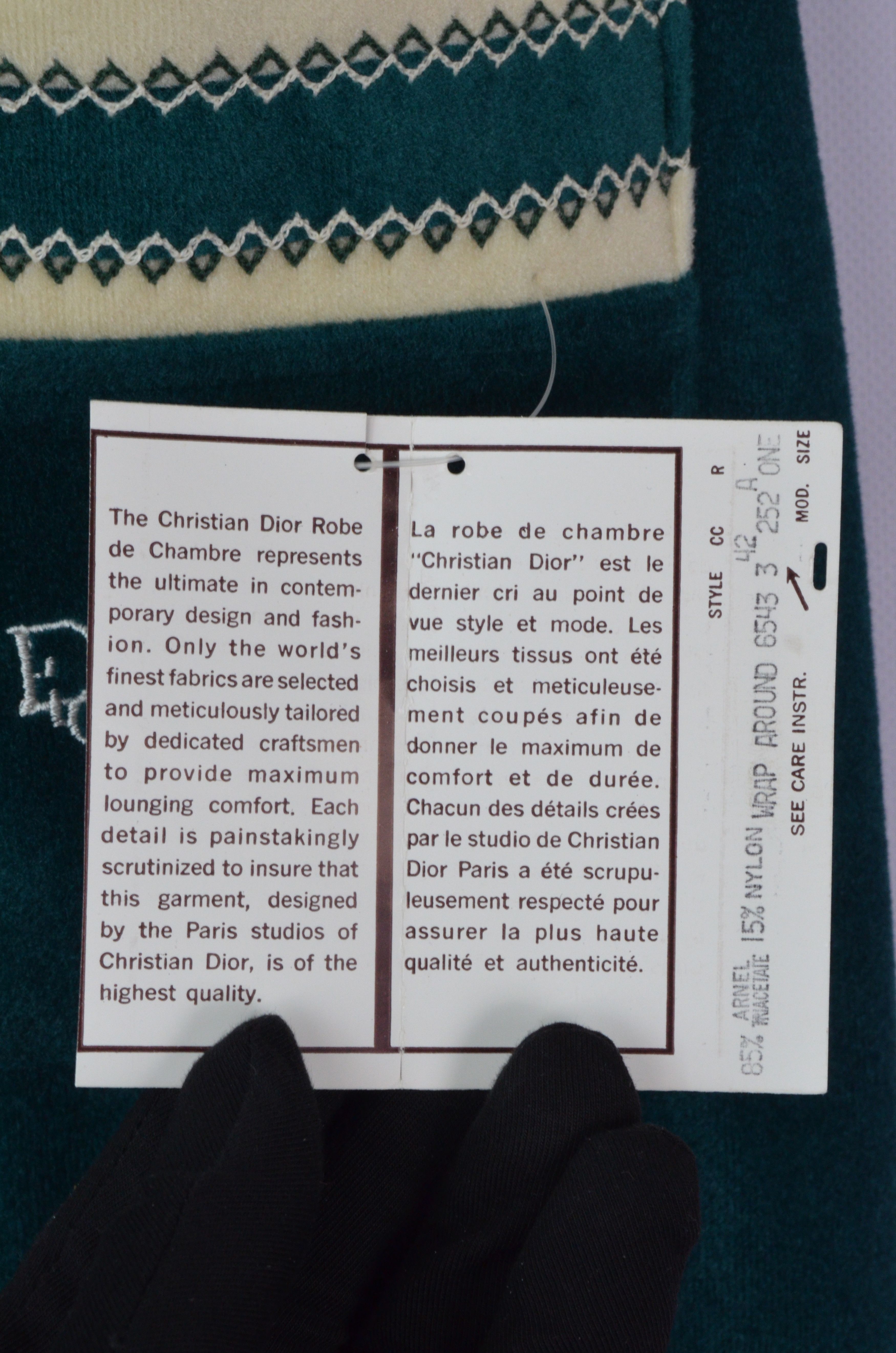 Christian Dior Monsieur × Designer × Dior Christian Dior Robe De Chambre Logo Velvet Wrap Skirt OS Size 28" / US 6 / IT 42 - 20 Thumbnail