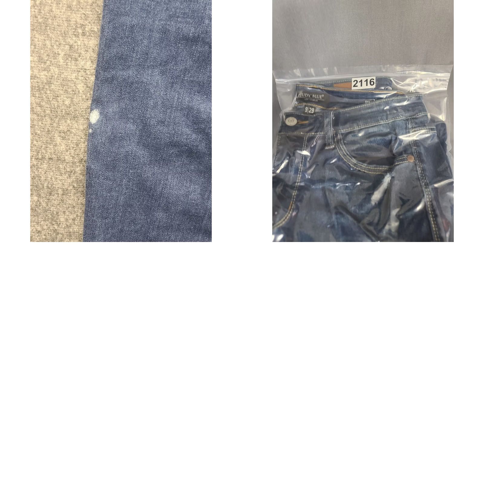 Vintage Judy Blue Jeans Womens 29x33 Straight Fit Ankle Mid Rise Distressed Raw Hem Denim Blue Jeans Size 29" - 10 Thumbnail