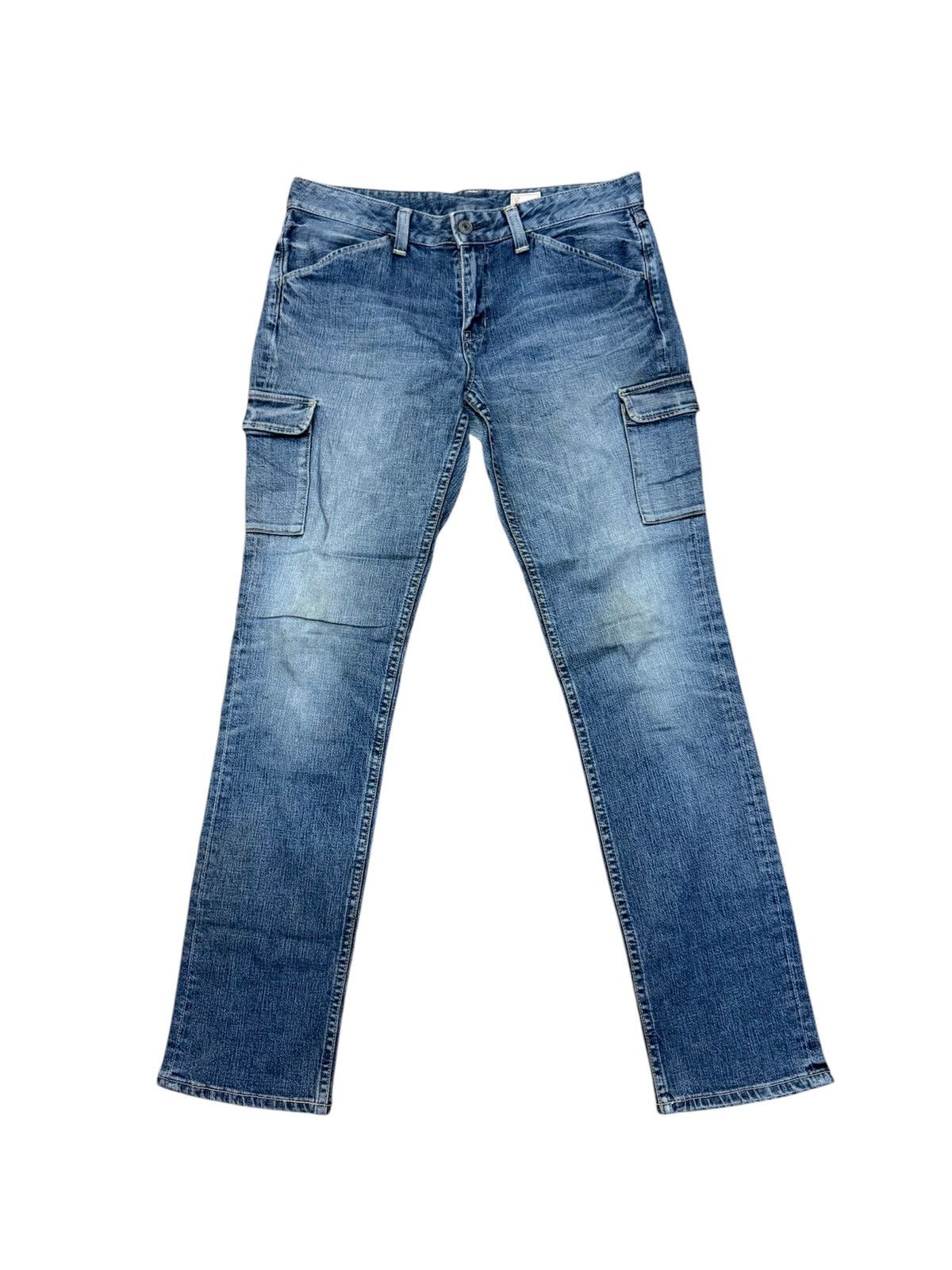 Japanese Brand Vintage Brappers Denim Cargo Pants Big Pockets Streetwear Size US 30 / EU 46 - 1 Thumbnail
