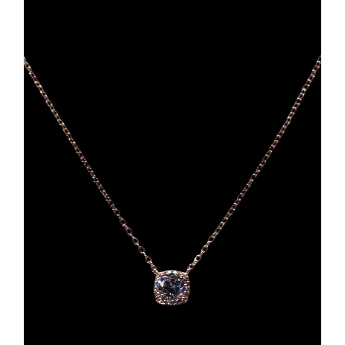 Other Elegant Romantic Rose Gold Tone Pendant Necklace With Sparkl Size ONE SIZE - 4 Thumbnail