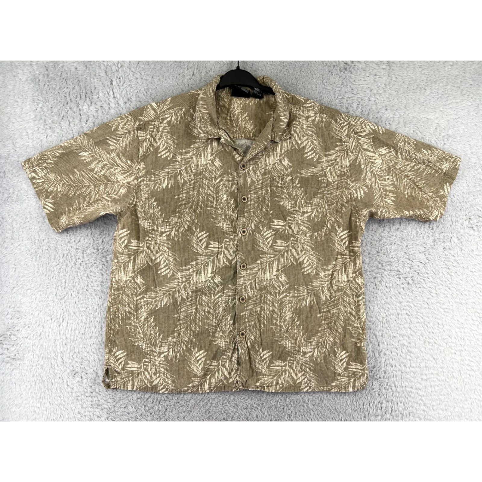 Ocean Pacific Ocean Pacific Shirt Mens Large Beige Floral Palm Pattern Button Up Hawaiian Camp Shirt Size US L / EU 52-54 / 3 - 2 Thumbnail