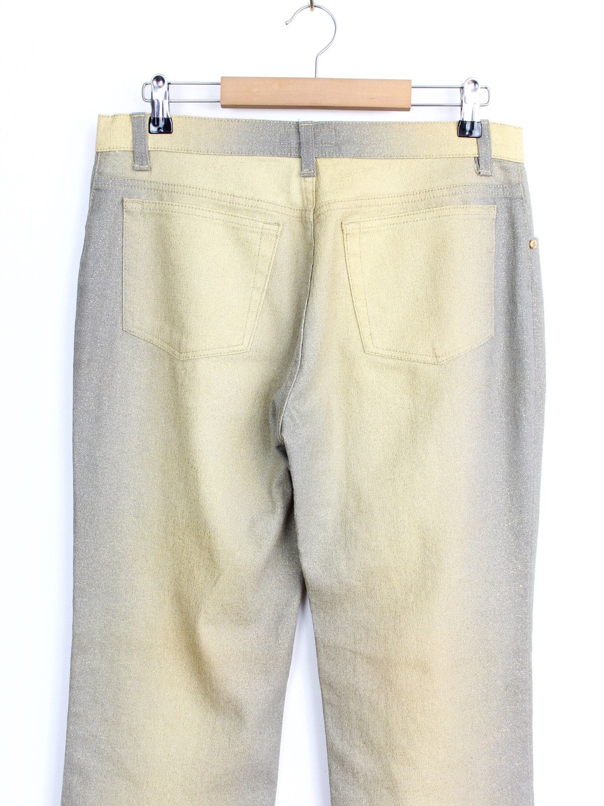Roberto Cavalli Roberto Cavalli 1999 Gold Gradient Flared Jeans Size 28" / US 6 / IT 42 - 6 Thumbnail