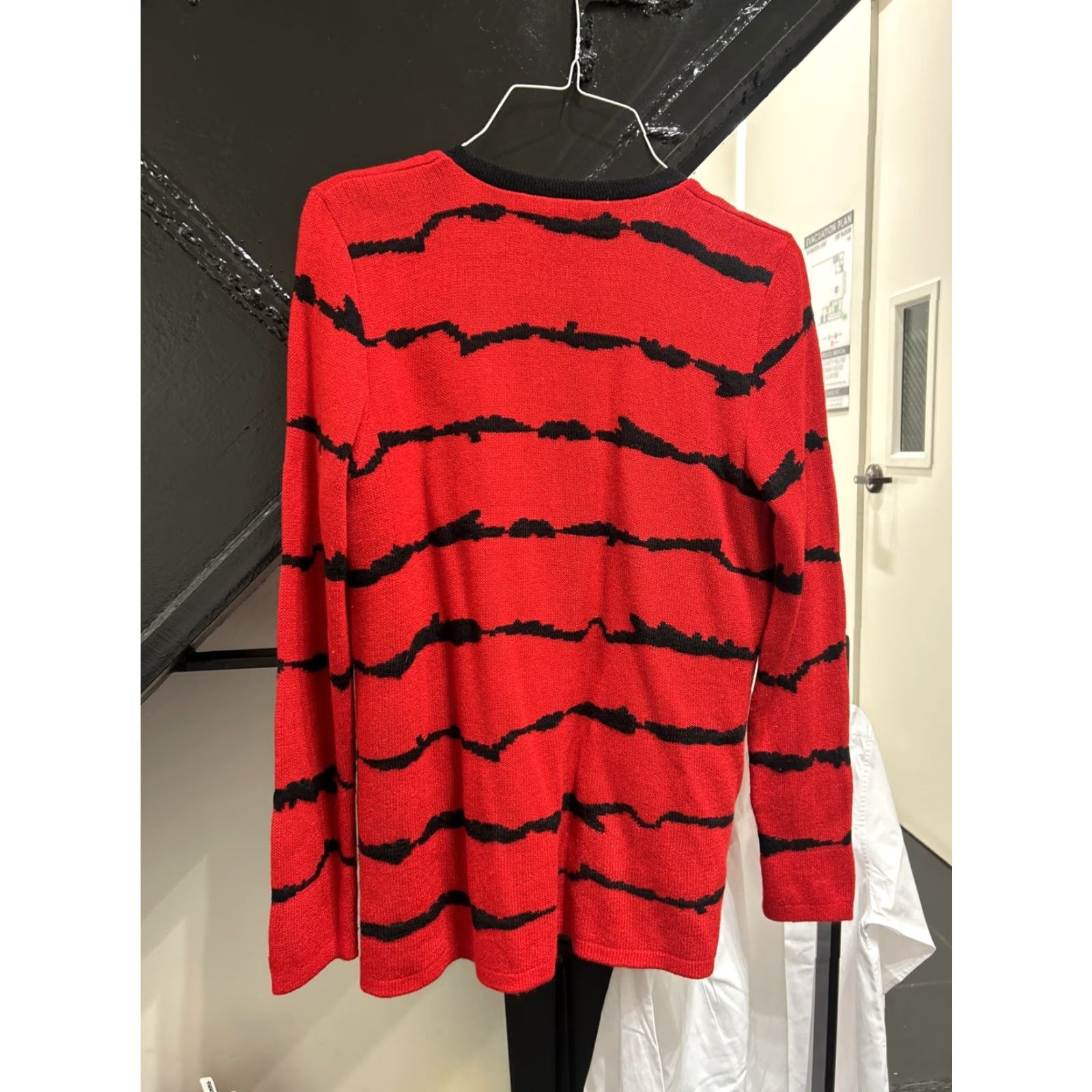 Vintage San Remo Womens Cardigan LARGE Red Zebra Buttons Size L / US 10 / IT 46 - 6 Thumbnail