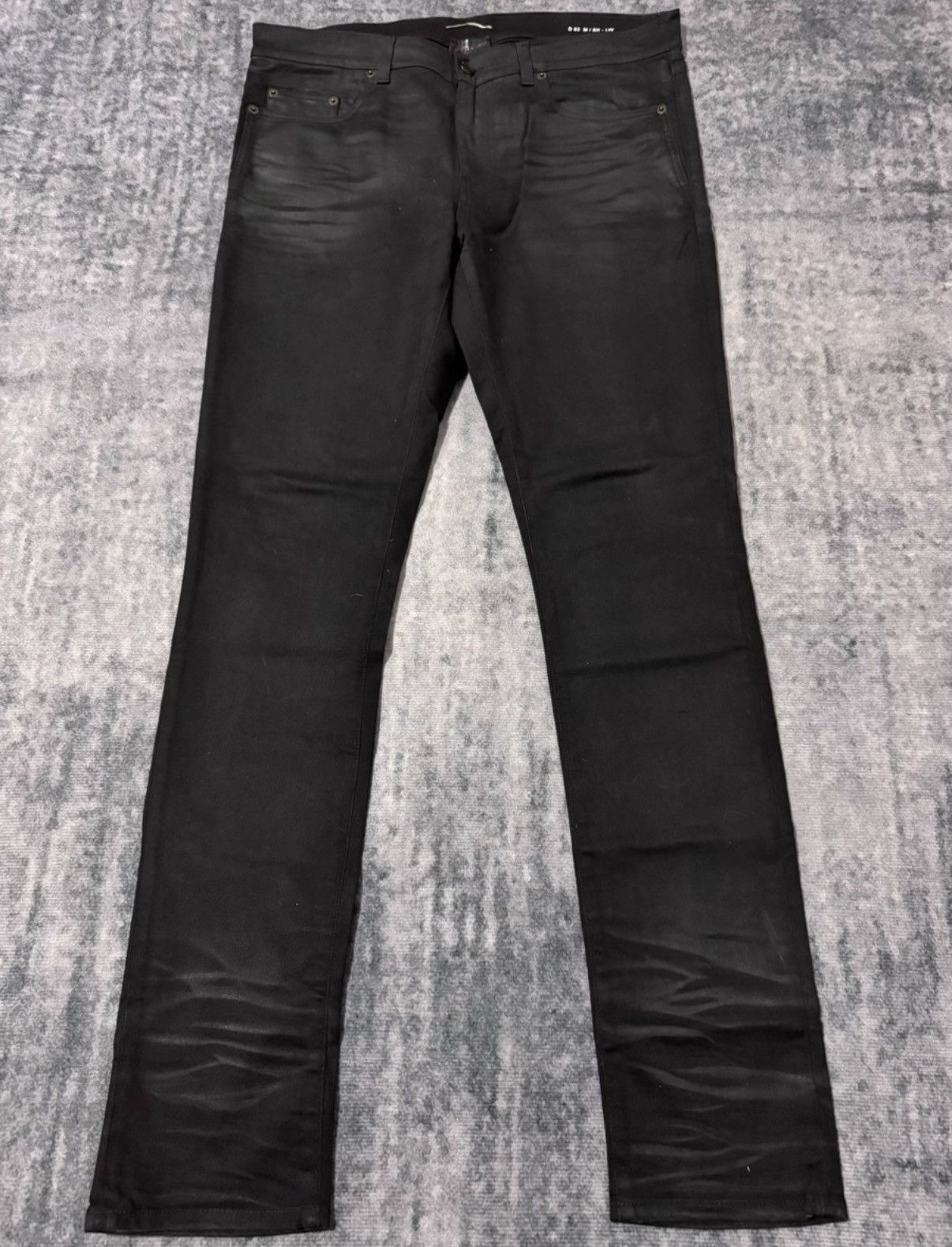 Saint Laurent Paris SLP 20SS "Cat Paw" Coated Waxed Finish Basic Denim Jeans Size US 33 - 1 Thumbnail