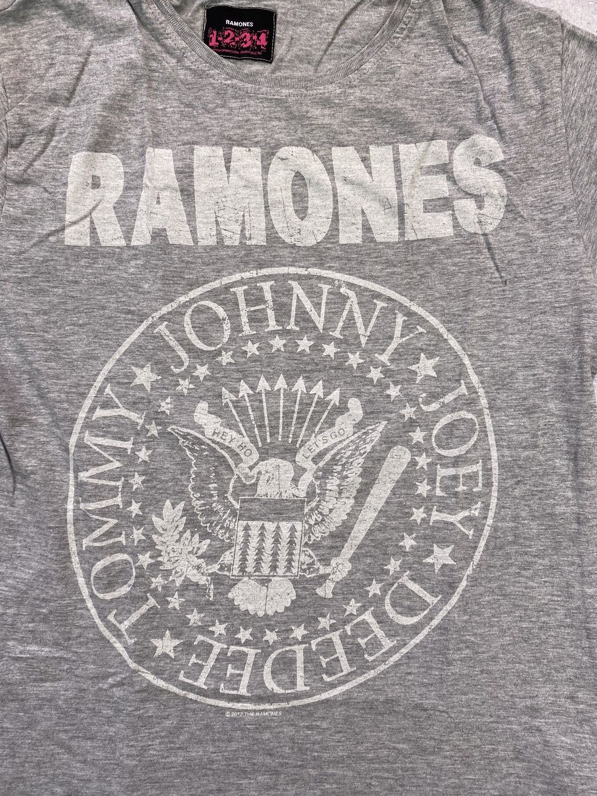 Band Tees Ramones Men’s Grey Rock T-Shirt With Big Logo Size US M / EU 48-50 / 2 - 4 Thumbnail