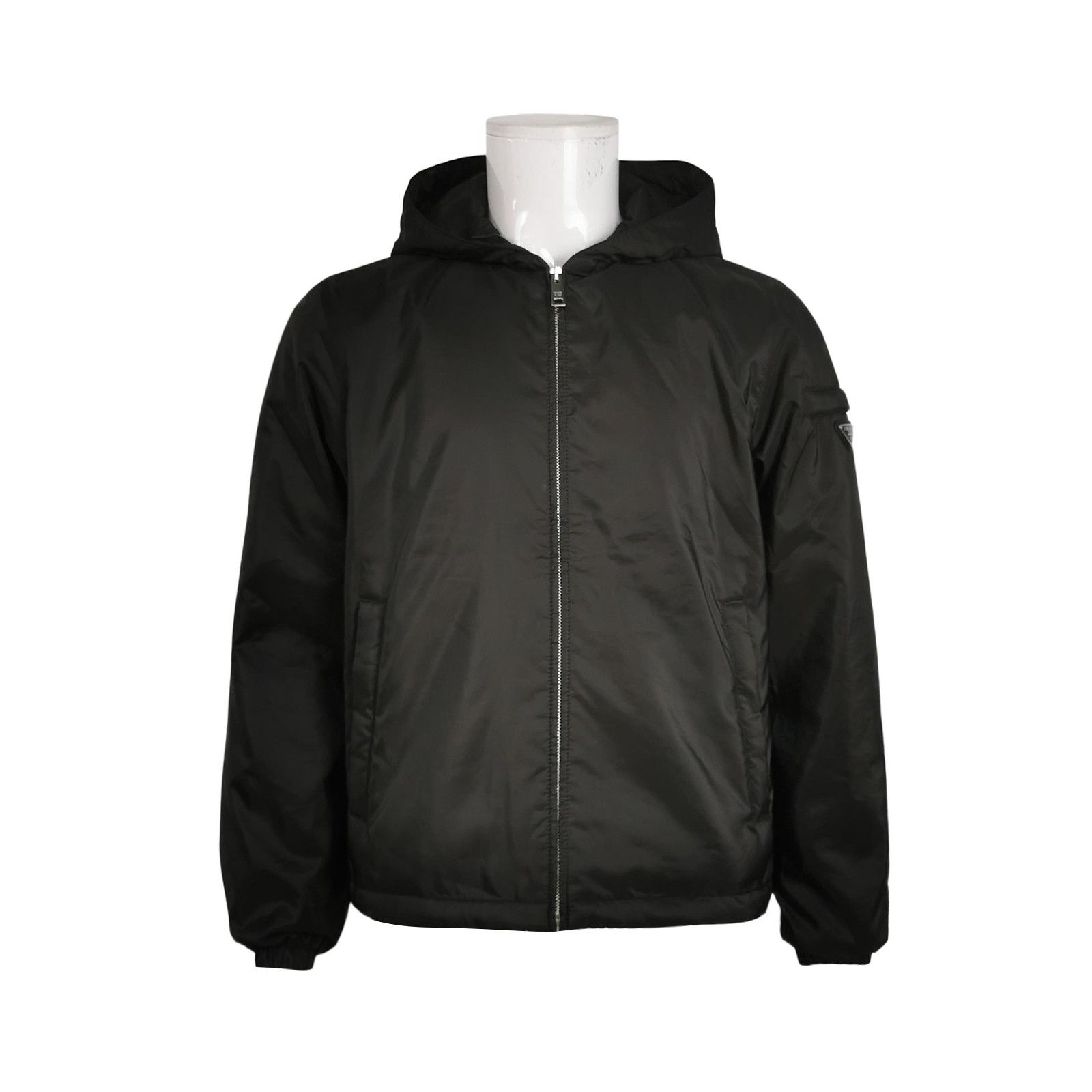 Prada Prada S Size Solid Hooded Triangle Logo Padded Jacket Size US S / EU 44-46 / 1 - 1 Thumbnail
