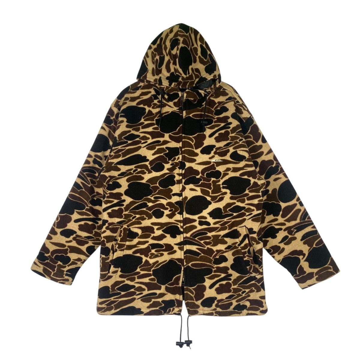 Quiksilver Vintage Quiksilver Duck Camouflage Hoodie Fleece Zipper Size US L / EU 52-54 / 3 - 1 Thumbnail